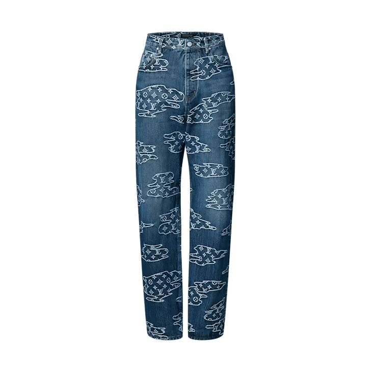 Louis Vuitton Monogram Denim Skate Trousers Size US 31 - 1 Thumbnail