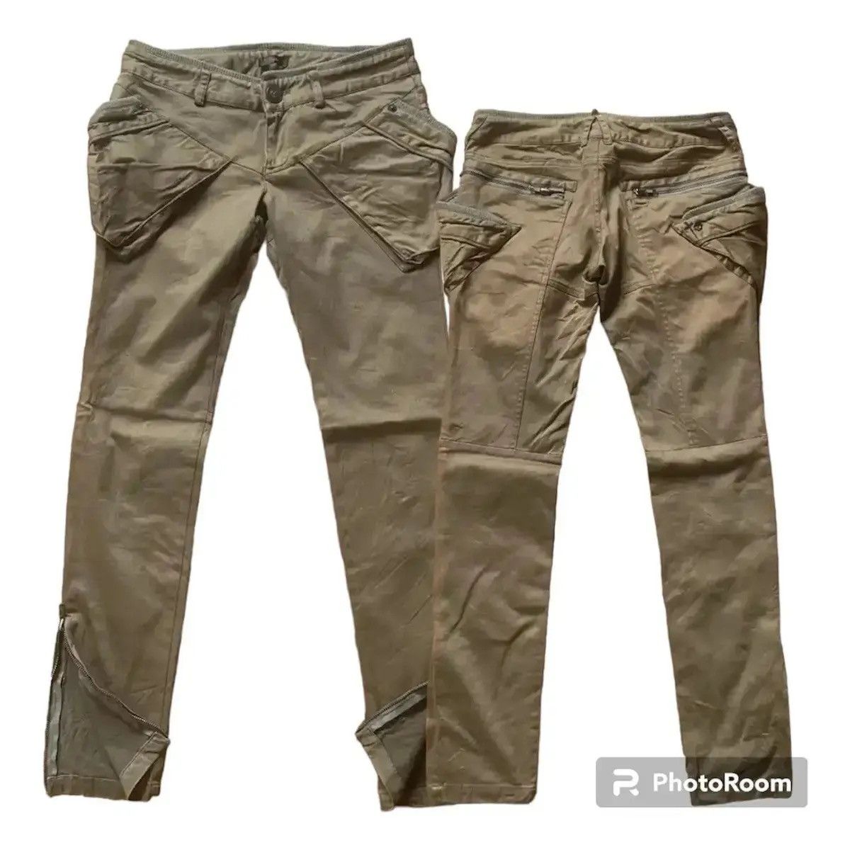 Japanese Brand VTG BARAK DENIM STRETCHABLE SKINNY ZIPPER LEG TROUSERS PANTS Size US 28 / EU 44 - 1 Thumbnail