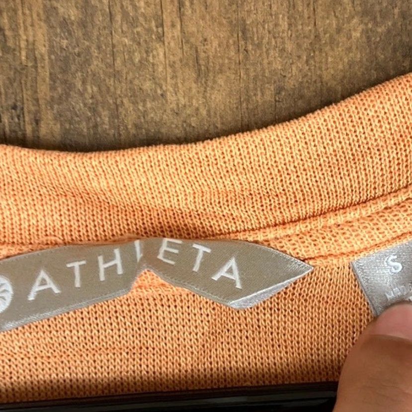 Athleta Athleta Sweater Orange Coaster Luxe Recover Modal Blend Small Womens Crew Neck Long Sleeve Pullover Knit Solid Fall Winter Casual Workwear Size S / US 4 / IT 40 - 6 Thumbnail