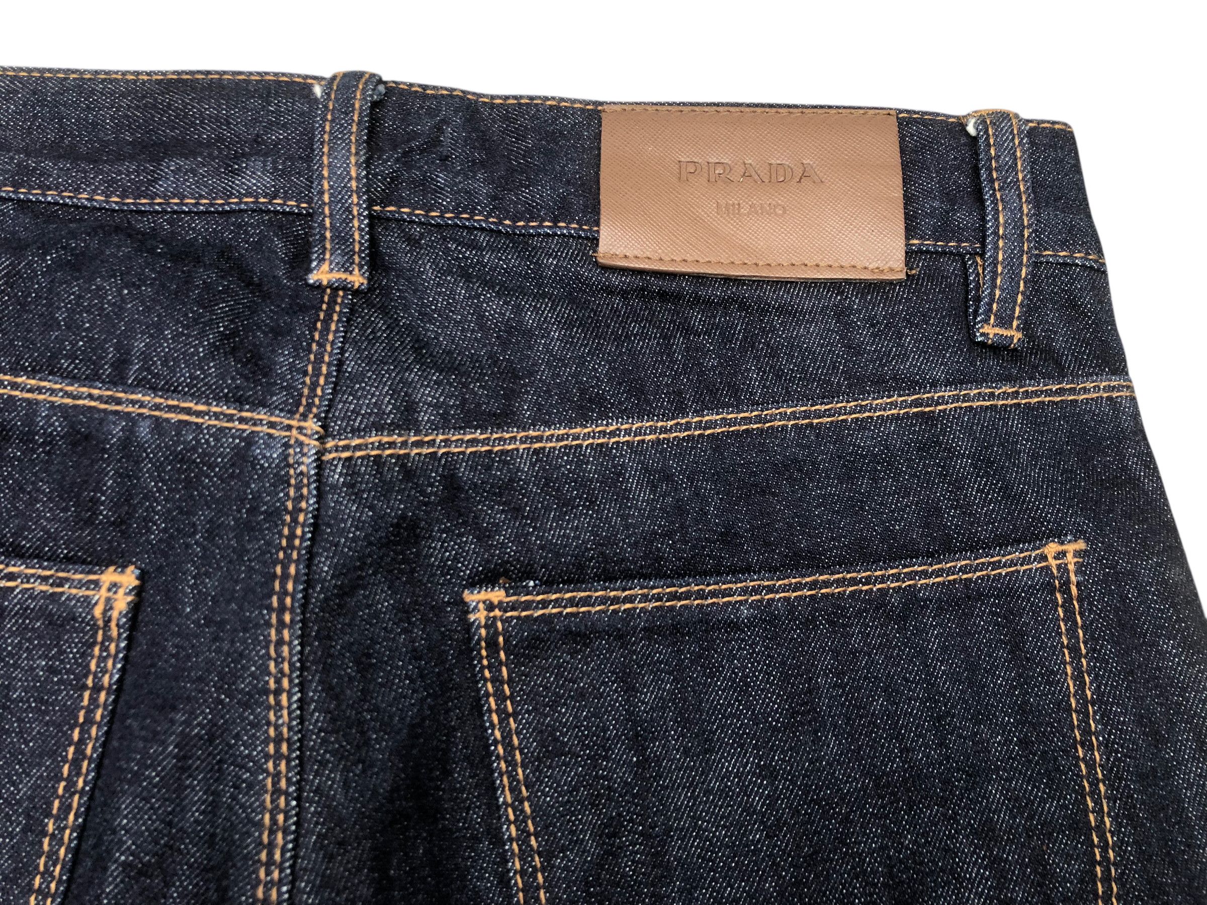 Prada 💯Authentic PRADA MILANO Tapered Fit Indigo Dark Blue Jeans Size US 31 - 8 Thumbnail