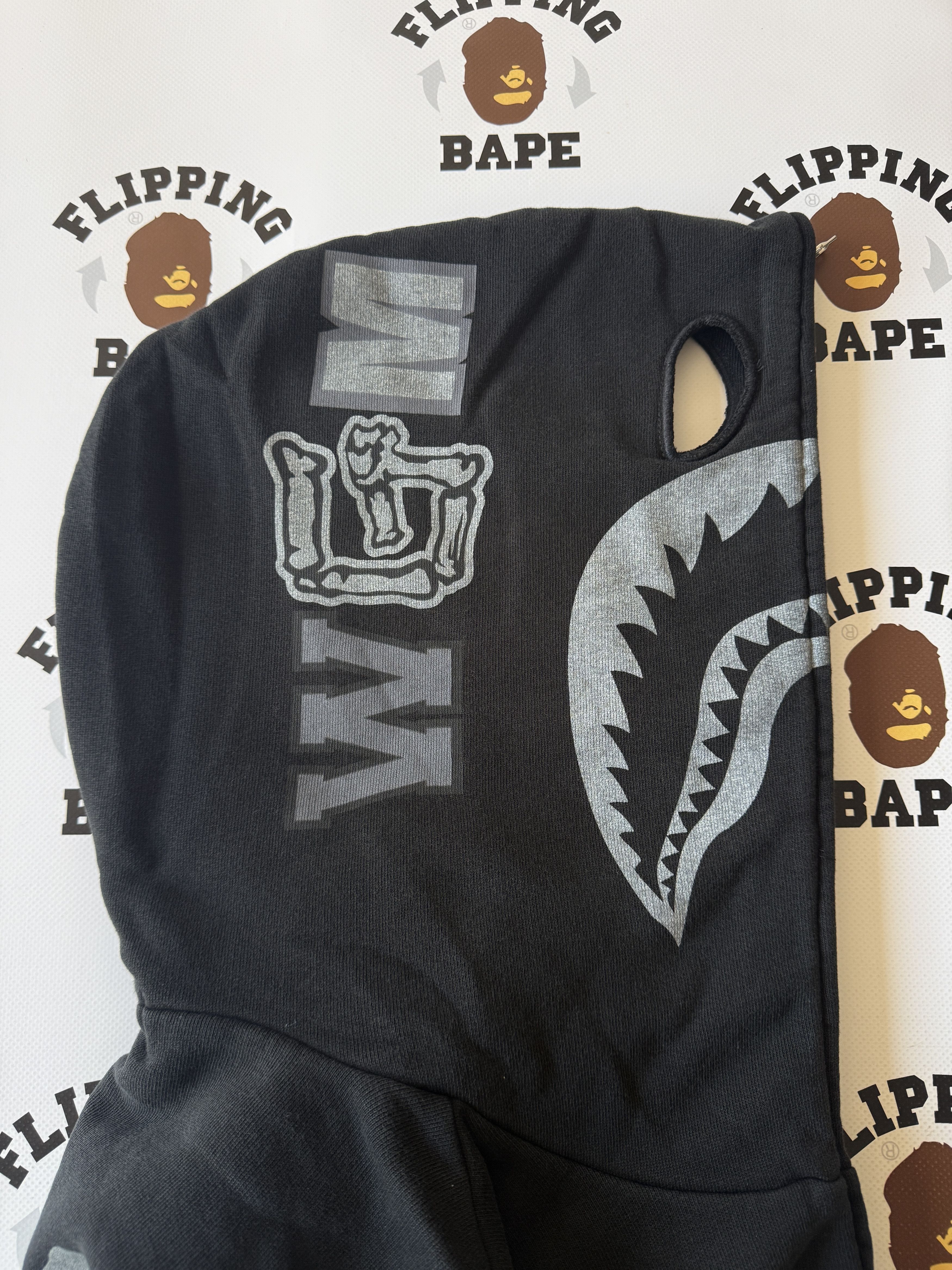 Bape BAPE SKELETON SHARK HEAVY WASHED CROPPED FIT FULL ZIP HOODIE Size US XL / EU 56 / 4 - 5 Thumbnail
