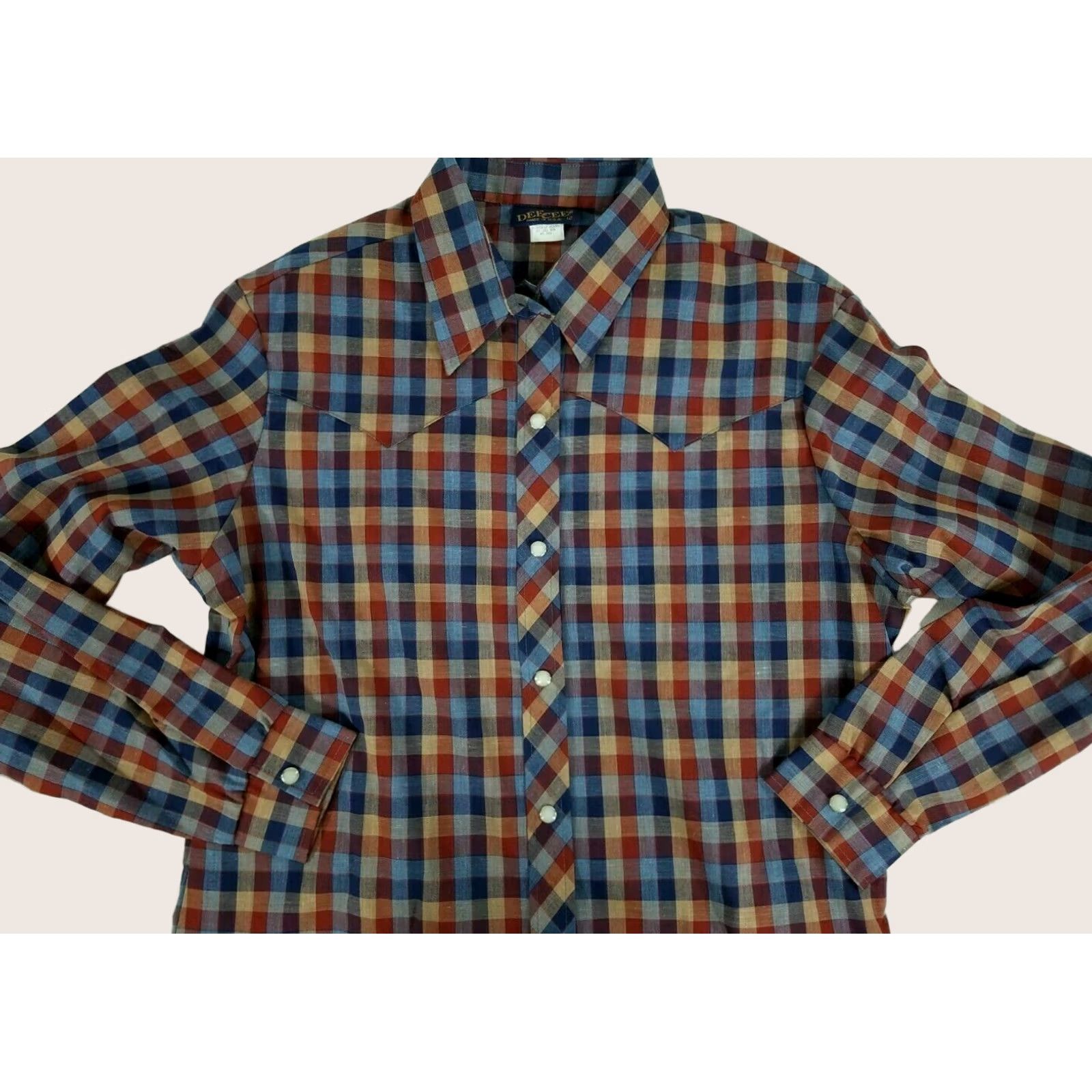 Vintage Vintage Lady DeeCee Plaid Western Rockabilly Cowboy Pearl Snap Sz 12 Ladies Shirt Size XL / US 12-14 / IT 48-50 - 1 Thumbnail