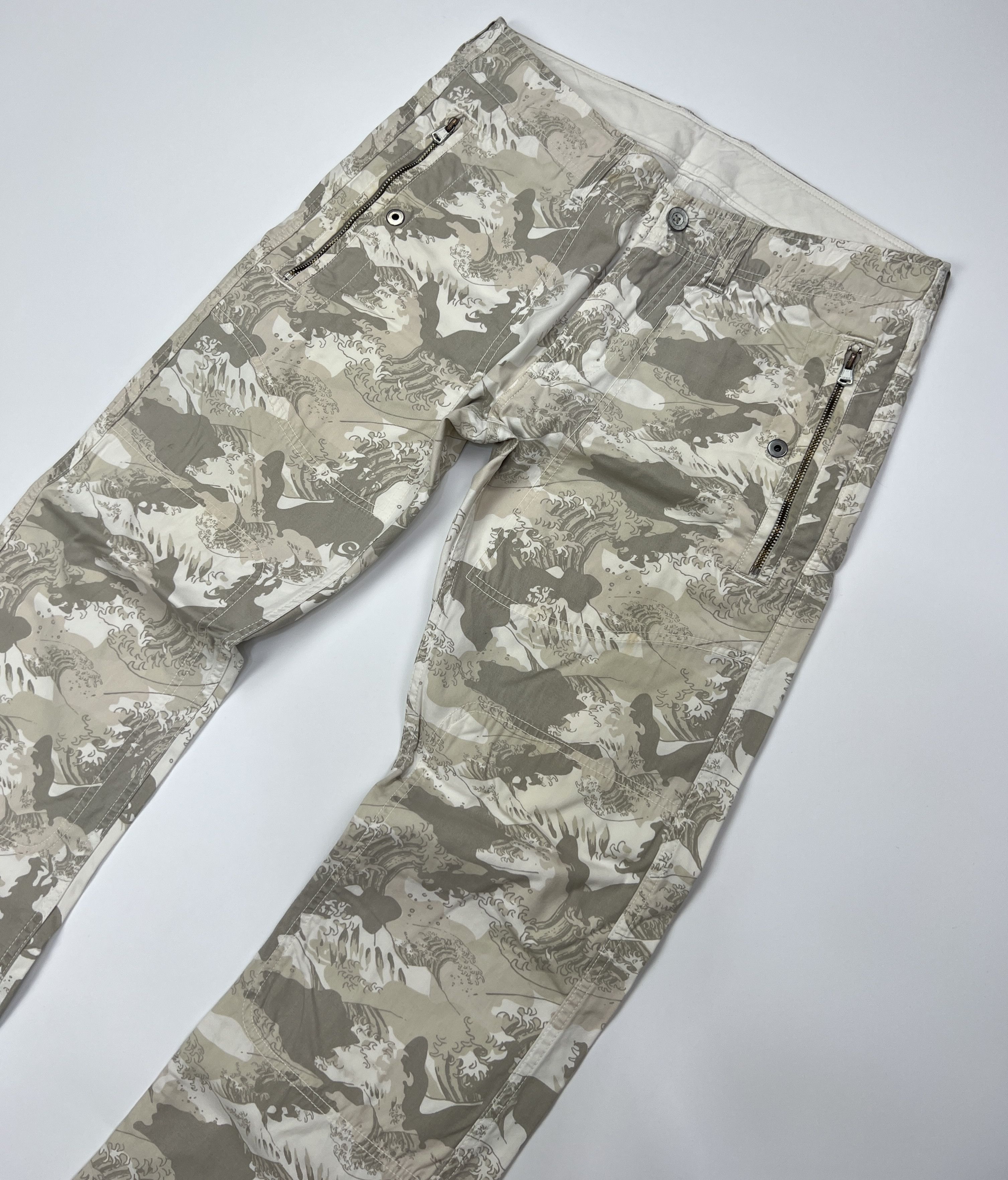 Diesel Katsushika Hokusai Waves Allover Pattern Denim Diesel Japan Size US 31 - 3 Thumbnail
