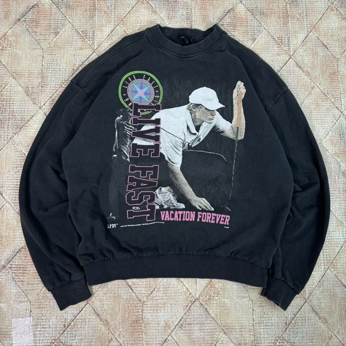 LFDY Life Fast Die Young Washed Oversize Crewneck LFDY Streetwear Size US L / EU 52-54 / 3 - 1 Thumbnail