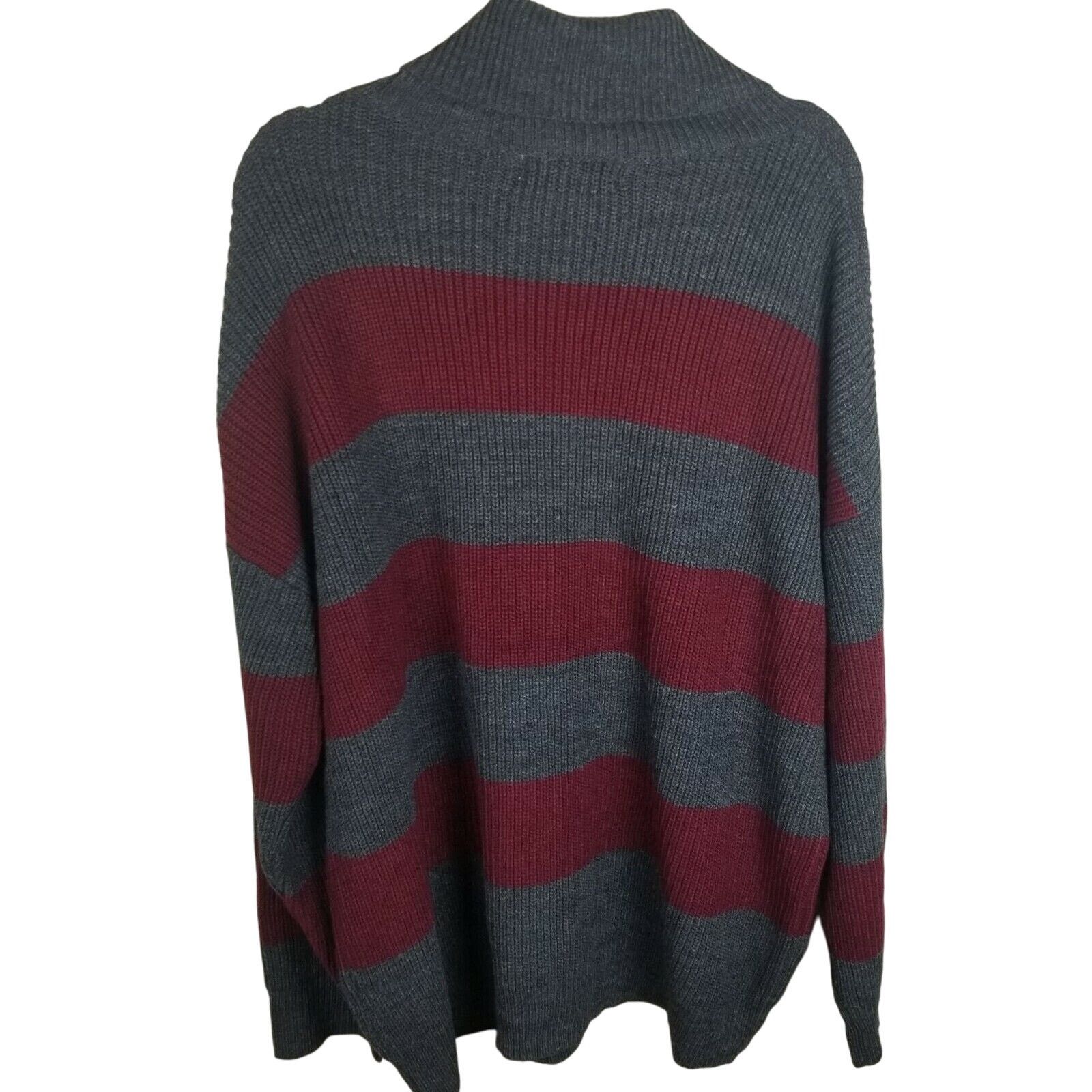 Betabrand Suzanne Betro Womens Chunky Striped Turtleneck Sweater L/XL Size L / US 10 / IT 46 - 7 Thumbnail