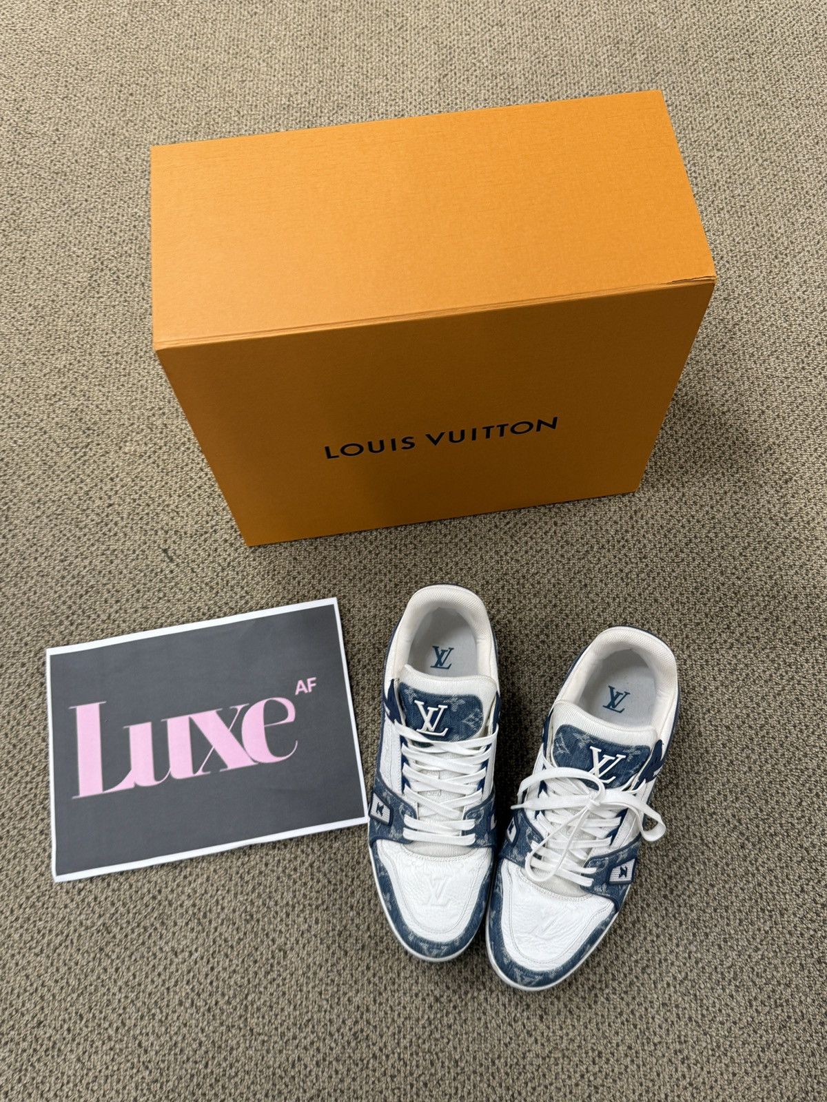 Louis Vuitton LOUIS VUITTON LV TRAINER MONOGRAM DENIM WHITE BLUE Size US 9 / EU 42 - 2 Thumbnail