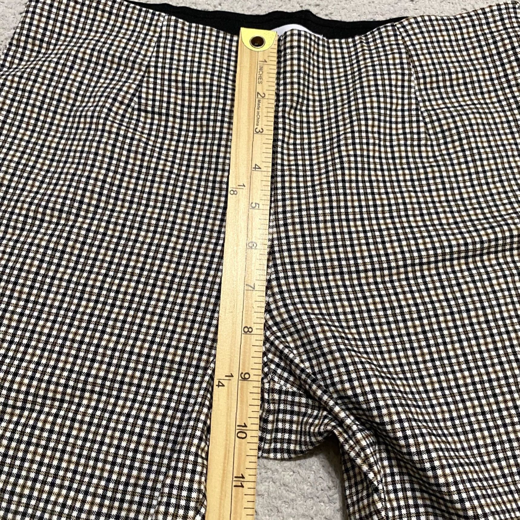 Calvin Klein Calvin Klein Pants Womens 8 Multicolor Plaid Skinny Ankle Mid Rise Pull On Color Multicolor Casual Formal 8 Womens Size 30" / US 8 / IT 44 - 7 Thumbnail