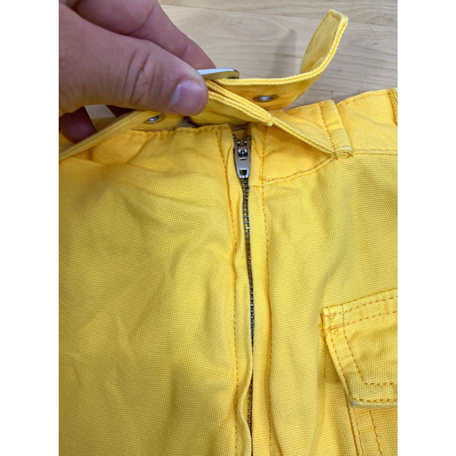 Forever 21 Forever 21 Women's Mini Skirt Yellow M Size Foreve r 21 Solid Cotton Blend Zipper Front Buckle Short Casual Formal Workwear Party/Cocktail Size 32" / US 10 / IT 46 - 4 Thumbnail