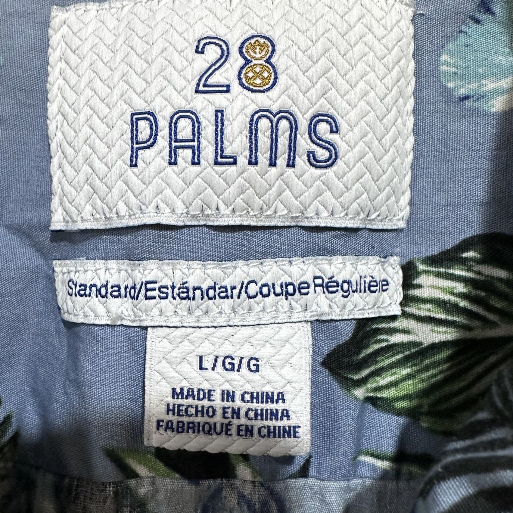 Vintage VINTAGE 28 Palms Hawaiian Shirt Men L Blue Floral Tropical Aloha Beach Camp Shirt Cotton Size US L / EU 52-54 / 3 - 4 Thumbnail