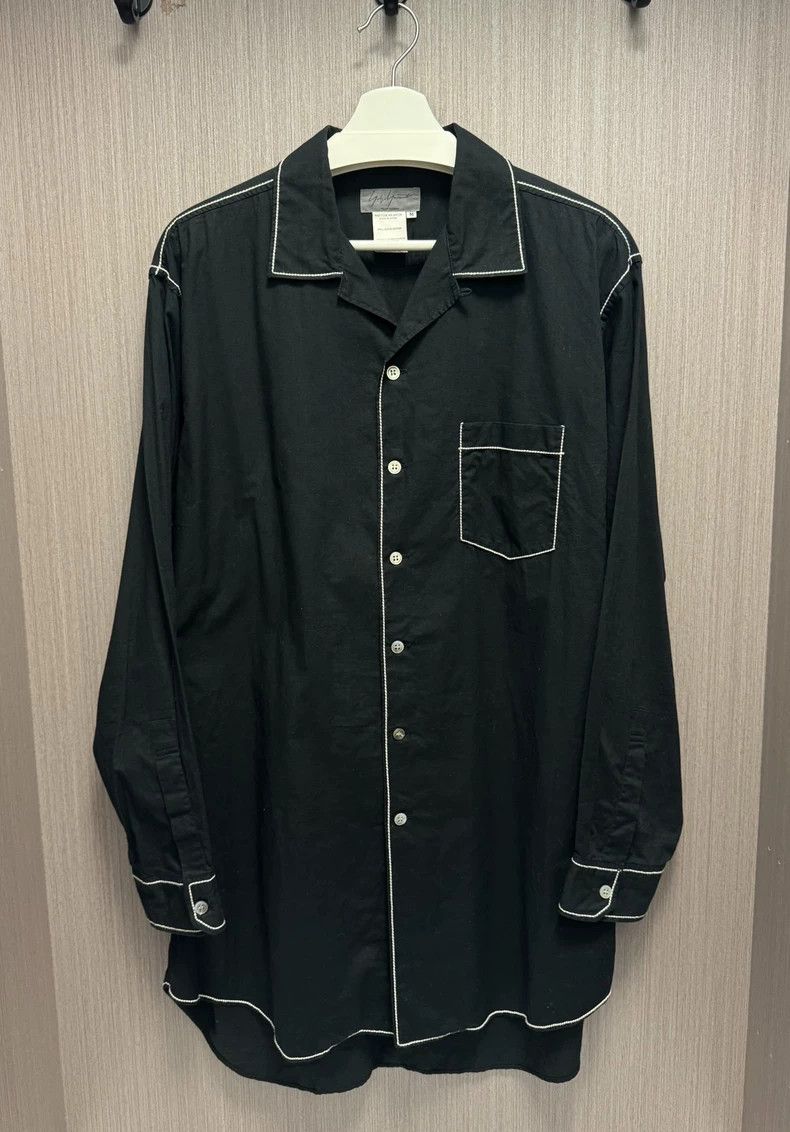 Yohji Yamamoto 92ss White Thread Woven Cuban Collar Shirt 2