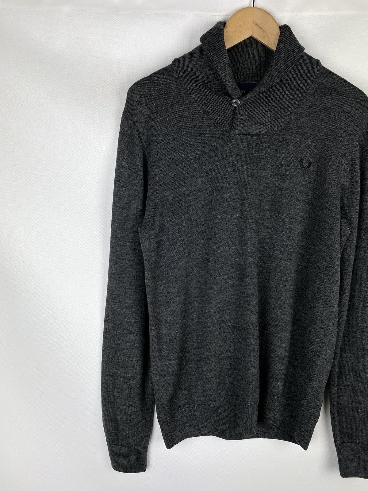 Fred Perry Fred Perry men’s merino wool shawl collar sweater pullover Size US M / EU 48-50 / 2 - 2 Thumbnail