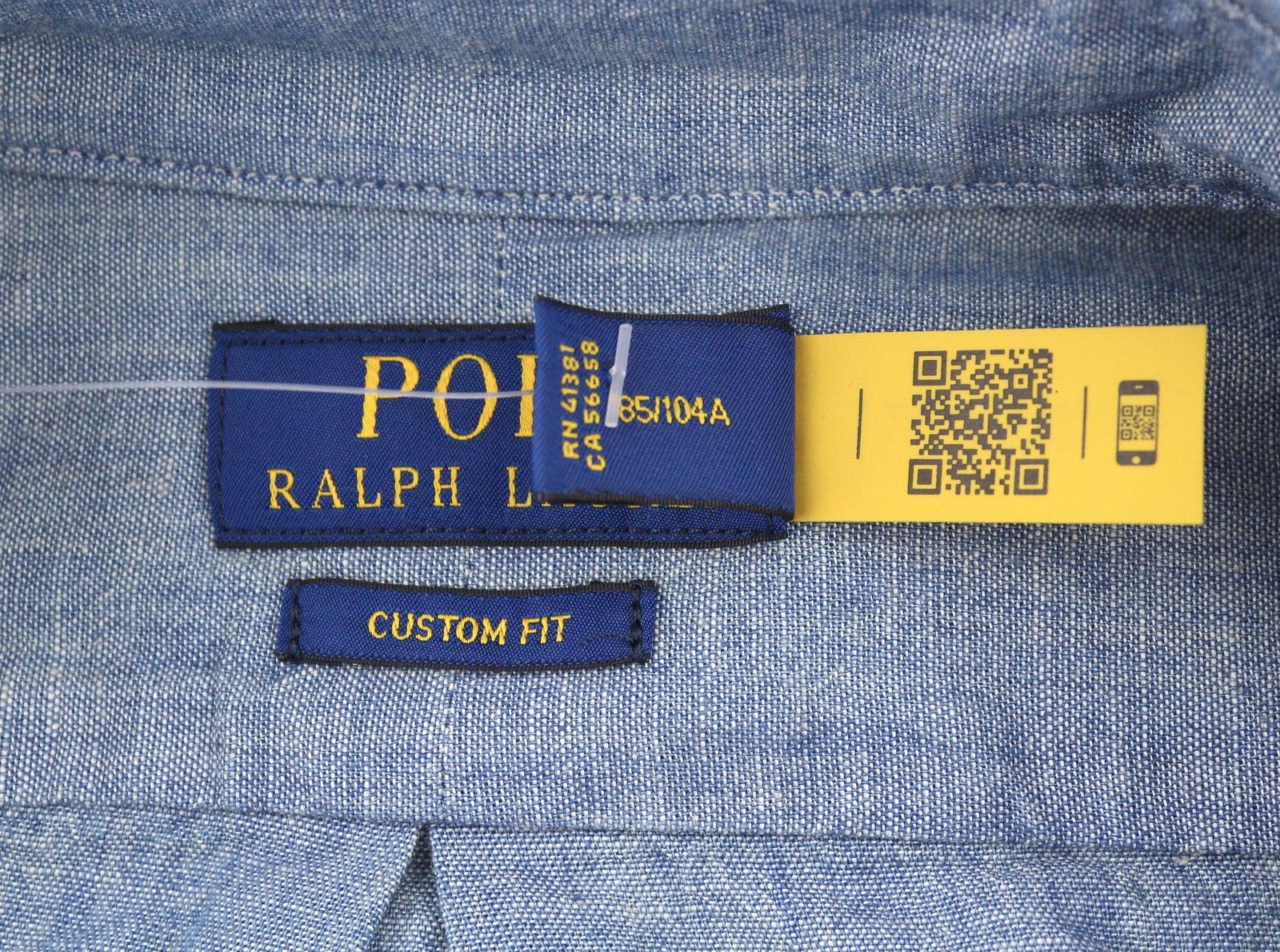Ralph Lauren CORE REPLEN XL Blue Faded Button-Down Custom Fit 86997 Size US XL / EU 56 / 4 - 11 Thumbnail