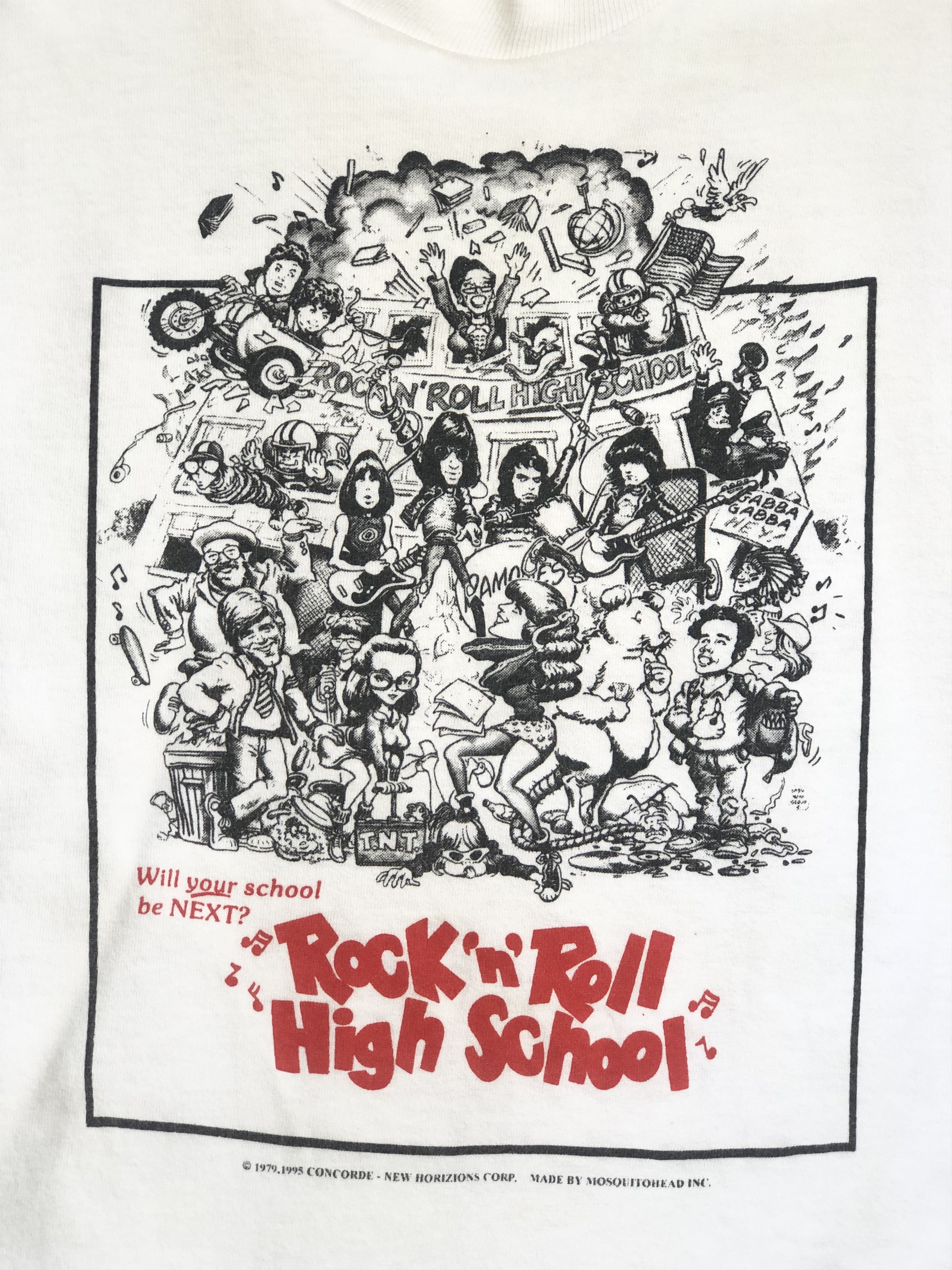 Band Tees Vintage 90s RAMONES Rock N Roll High School Size US M / EU 48-50 / 2 - 3 Thumbnail