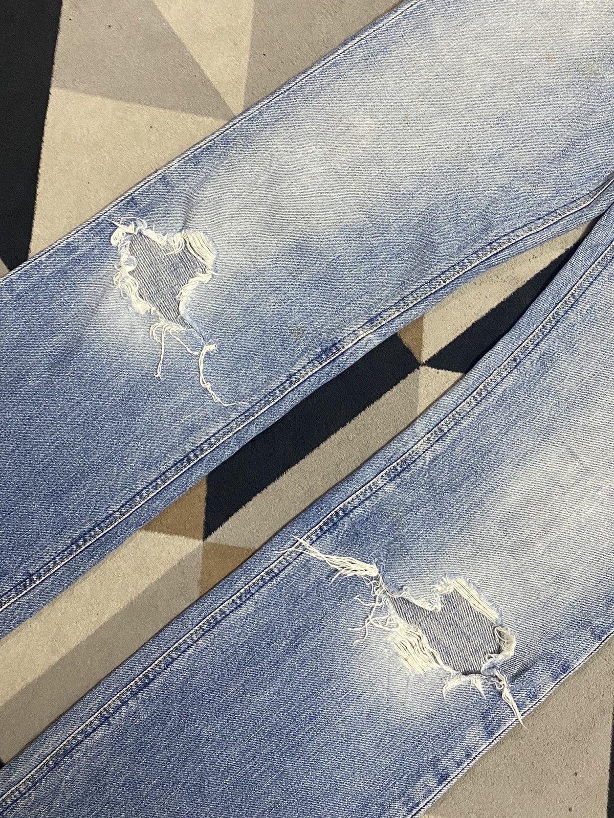 Lee Vintage Lee Riders Faded Wash Distressed Bootcut Jeans Size US 28 / EU 44 - 5 Thumbnail