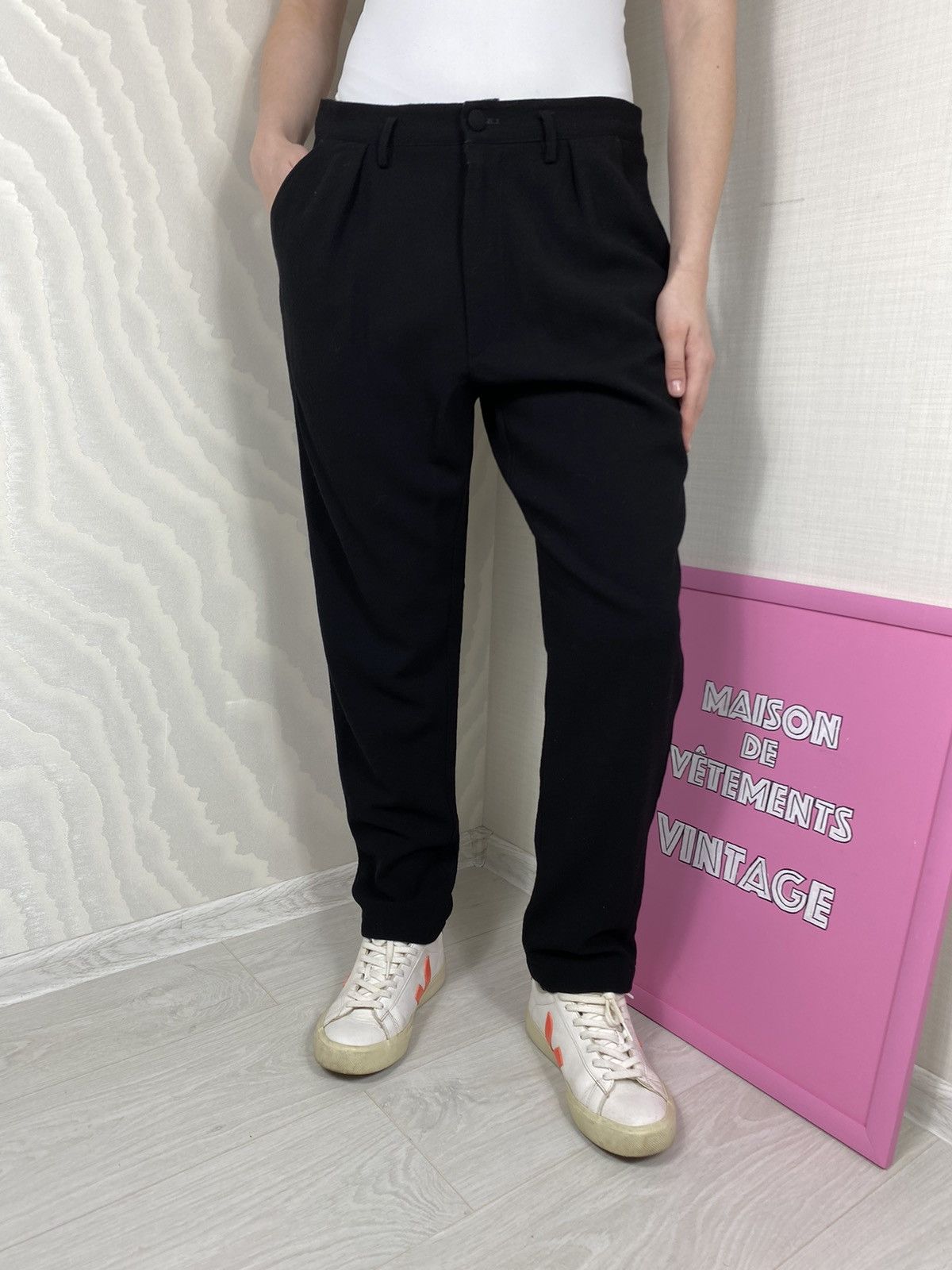 Designer En Soie Pants Wool Size 28" / US 6 / IT 42 - 1 Thumbnail