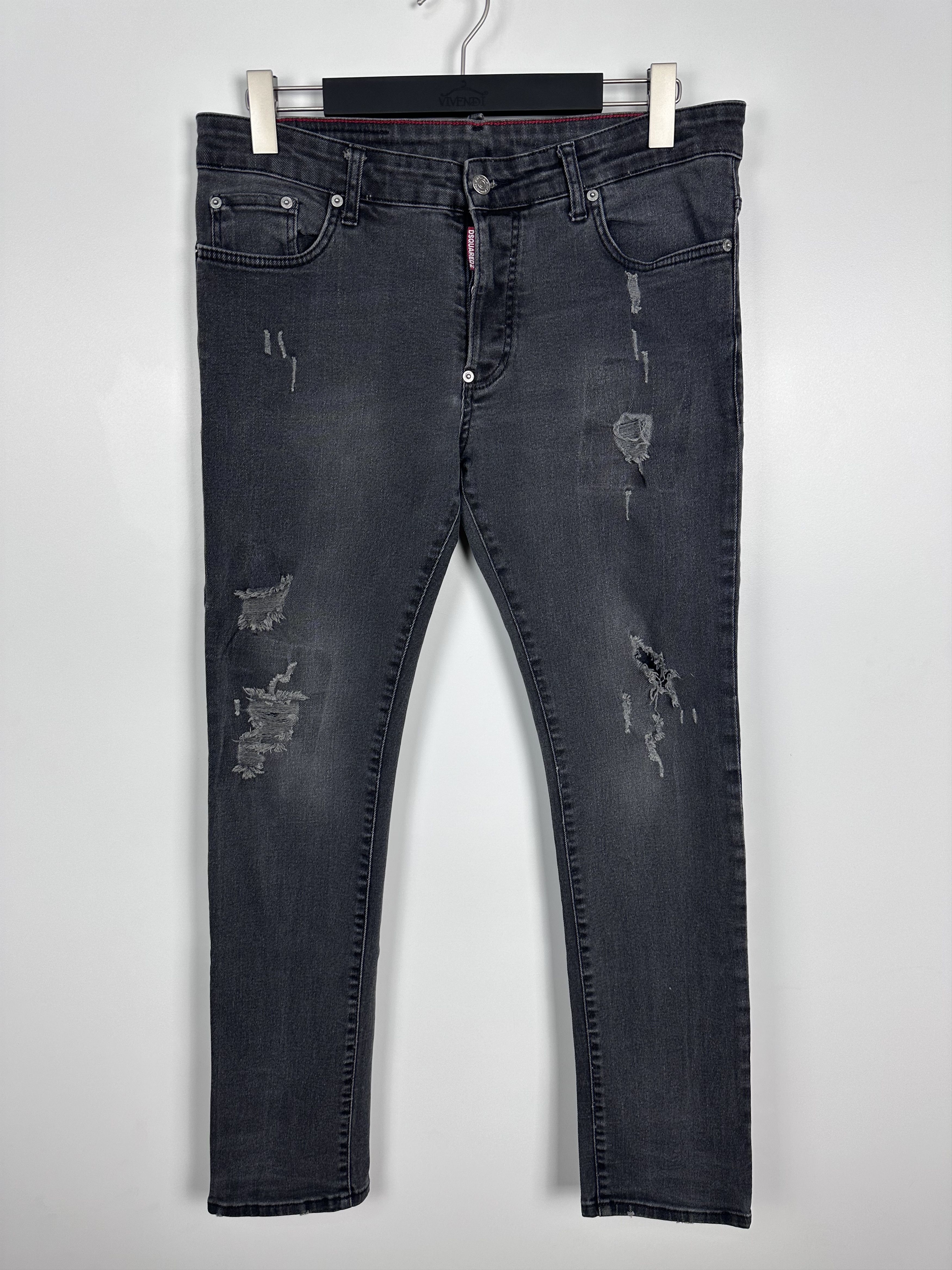Dsquared2 Dsquared2 Black Washed Denim Distressed Jeans Mens Size 52 Size US 36 / EU 52 - 1 Thumbnail