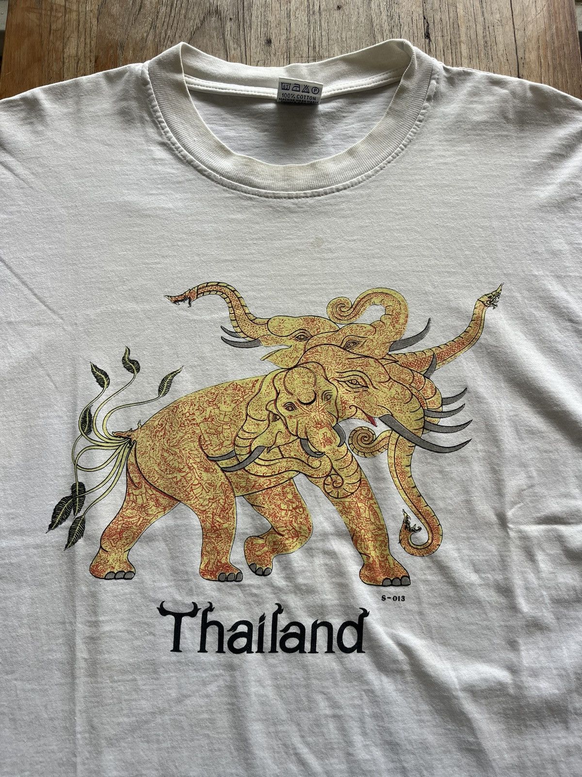 Vintage Vintage Elephant Five Heads Thailand Artwork design Size US L / EU 52-54 / 3 - 3 Thumbnail