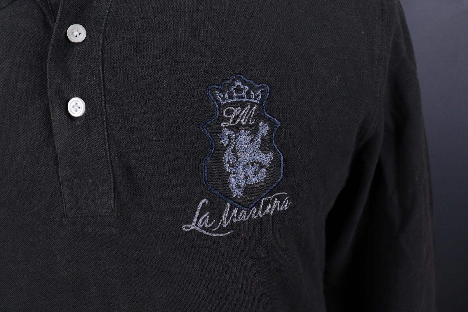 La Martina La Martina Black Long Sleeve Rugby Polo Shirt Size L Size US L / EU 52-54 / 3 - 5 Thumbnail