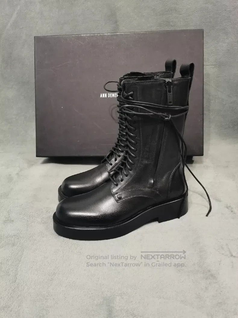 Ann Demeulemeester Ann Demeulemeester 40.5/41.5 mid-leg leather boots Size US 7.5 / EU 40-41 - 2 Thumbnail
