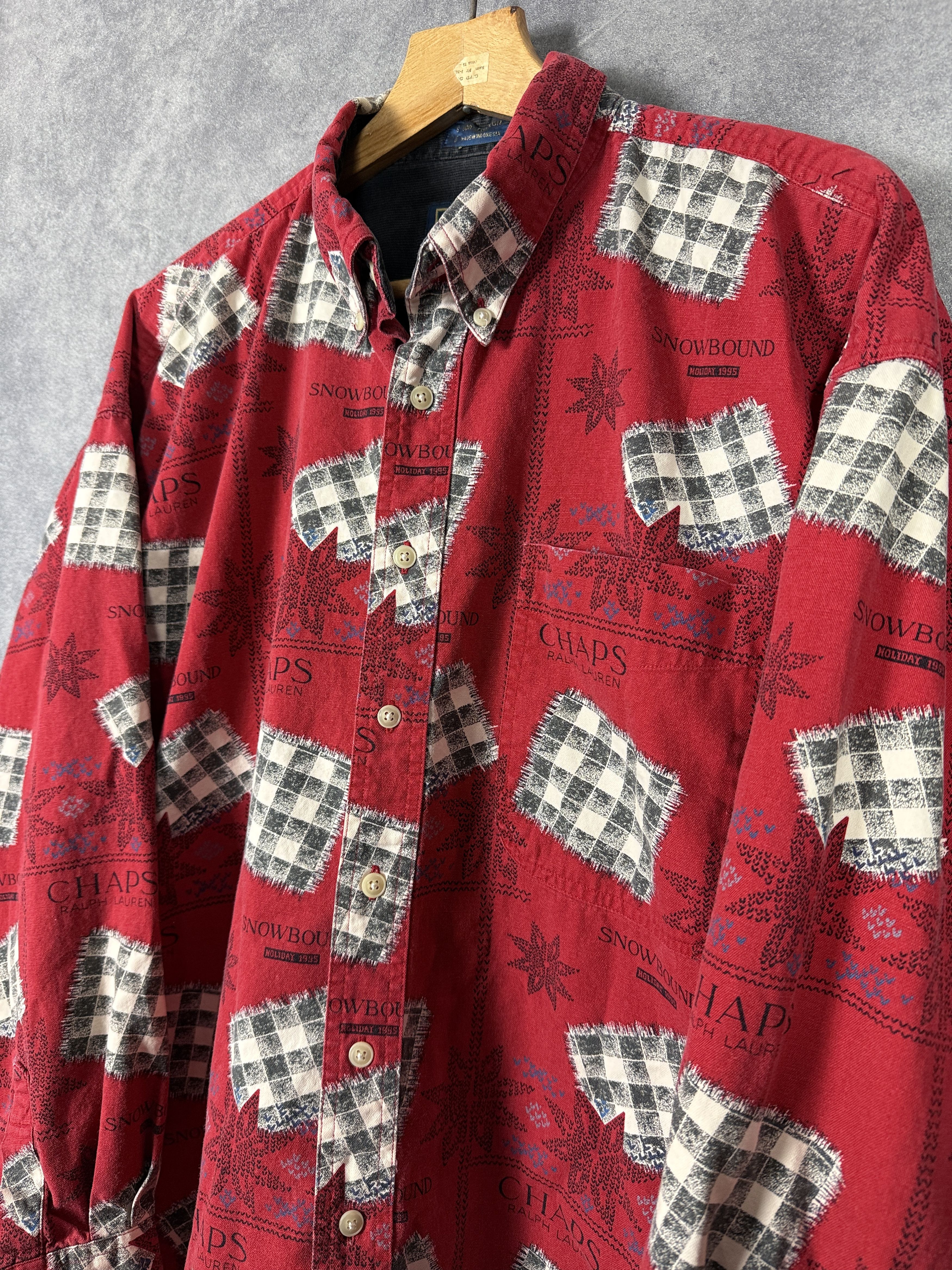 Chaps Ralph Lauren Ralph Lauren CHAPS red shirt long sleeve all over print Size US XL / EU 56 / 4 - 2 Thumbnail
