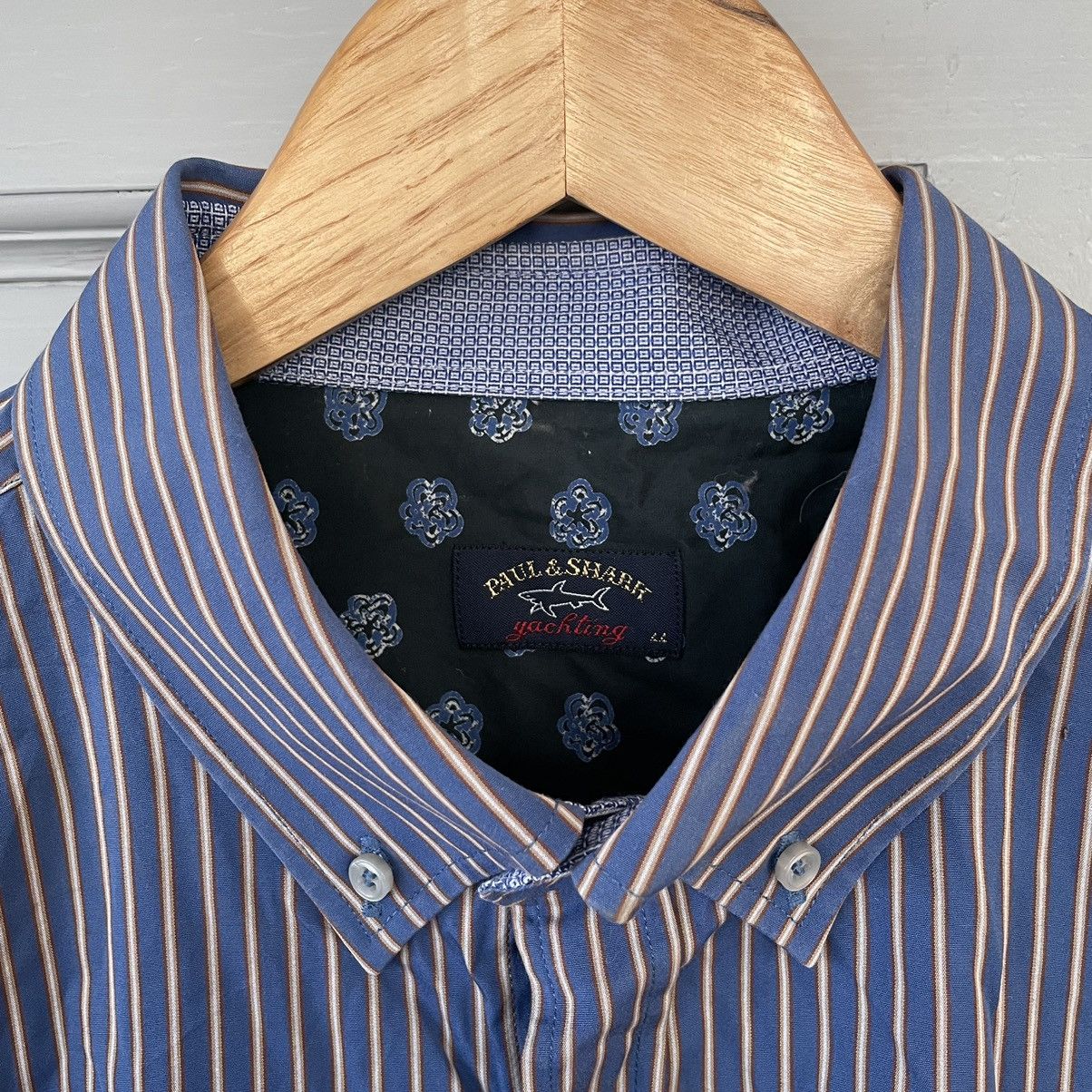Designer × Paul & Shark Paul & Shark shirt button up white striped yachting Size US XL / EU 56 / 4 - 8 Thumbnail