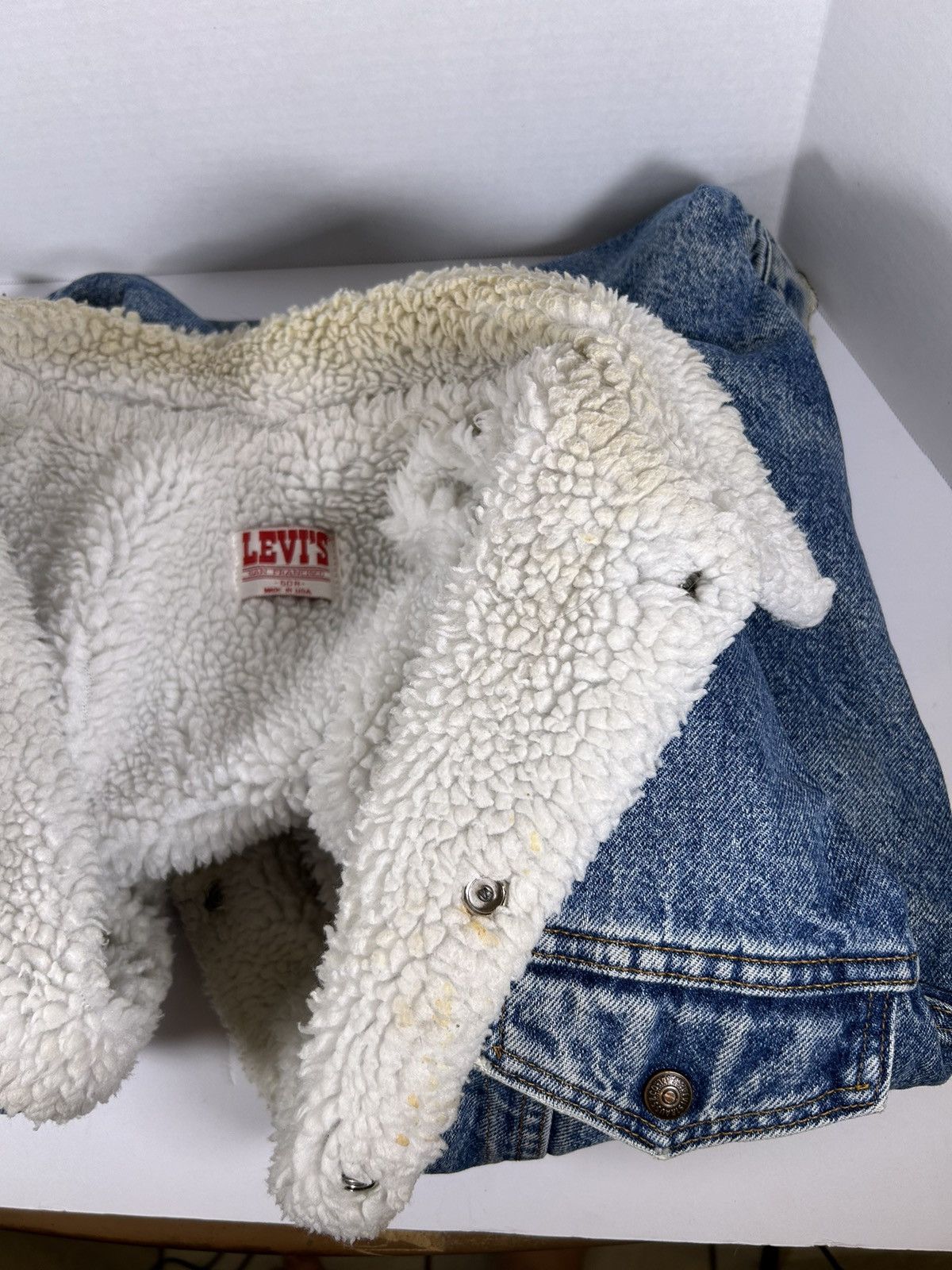 Levi's × Vintage Levi’s Denim Sherpa Jacket 50R USA Size US M / EU 48-50 / 2 - 4 Thumbnail