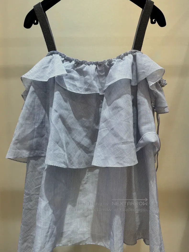 Brunello Cucinelli Brunello Cucinelli Off-the-shoulder spaghetti strap top, b Size S / US 4 / IT 40 - 6 Thumbnail