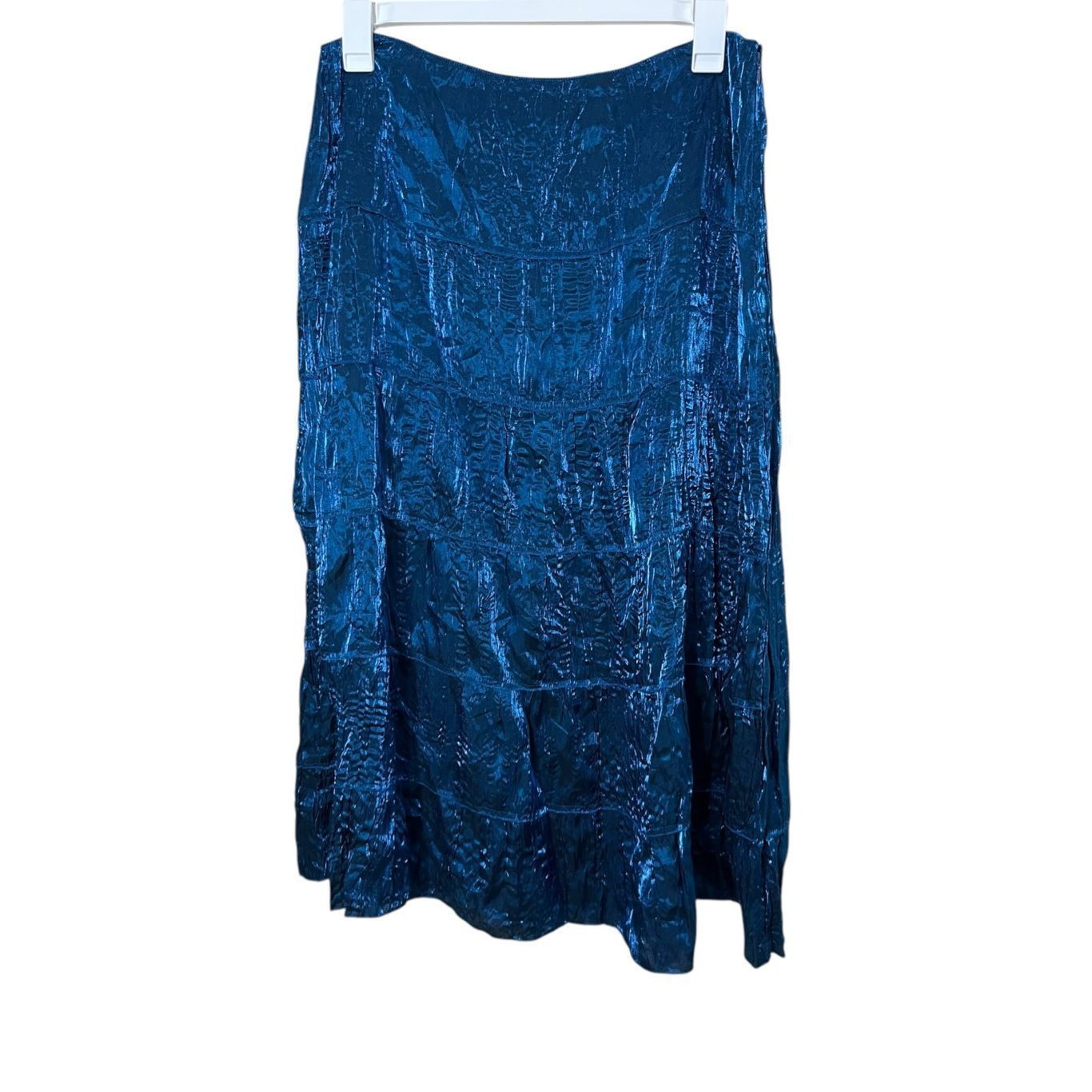 Other Vintage Notations Blue Tiered Maxi Skirt Size XL Size 36" / US 14 / IT 50 - 1 Thumbnail