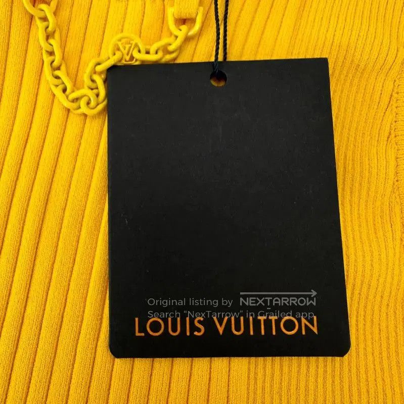Louis Vuitton Louis Vuitton Yellow Knit Logo Top . Size S / US 4 / IT 40 - 8 Thumbnail