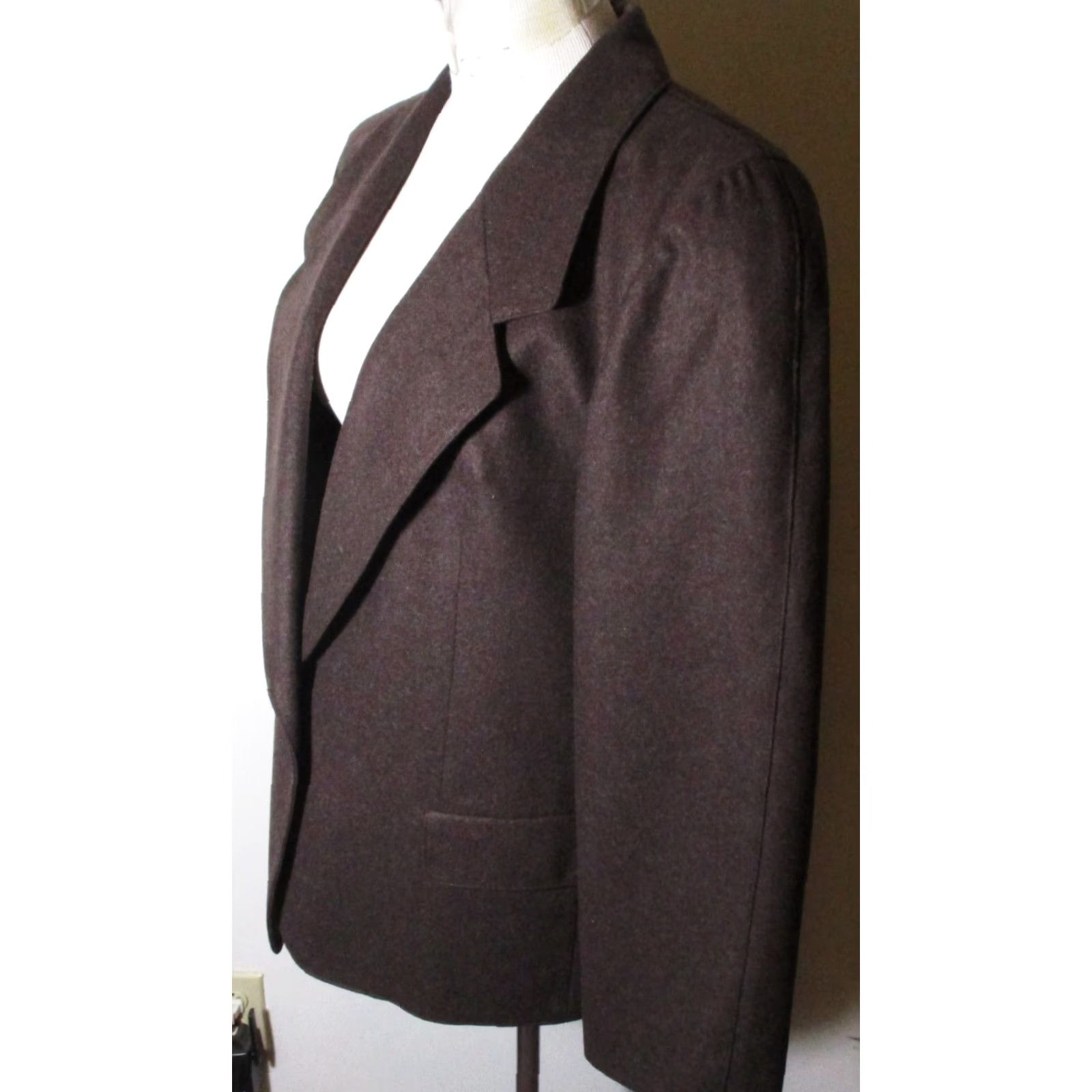 Vintage LODEN "Made in Germany" "Echt Munchener" Brown Wool Jacket Women's Size L/XL Size L / US 10 / IT 46 - 4 Thumbnail