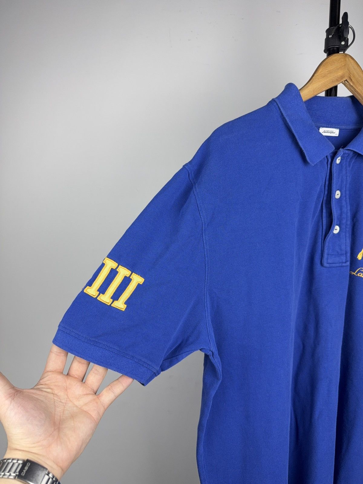 Lamborghini Luxury Automobili Lamborghini Bull Logo Polo Shirt Blue XXL Size US XXL / EU 58 / 5 - 4 Thumbnail