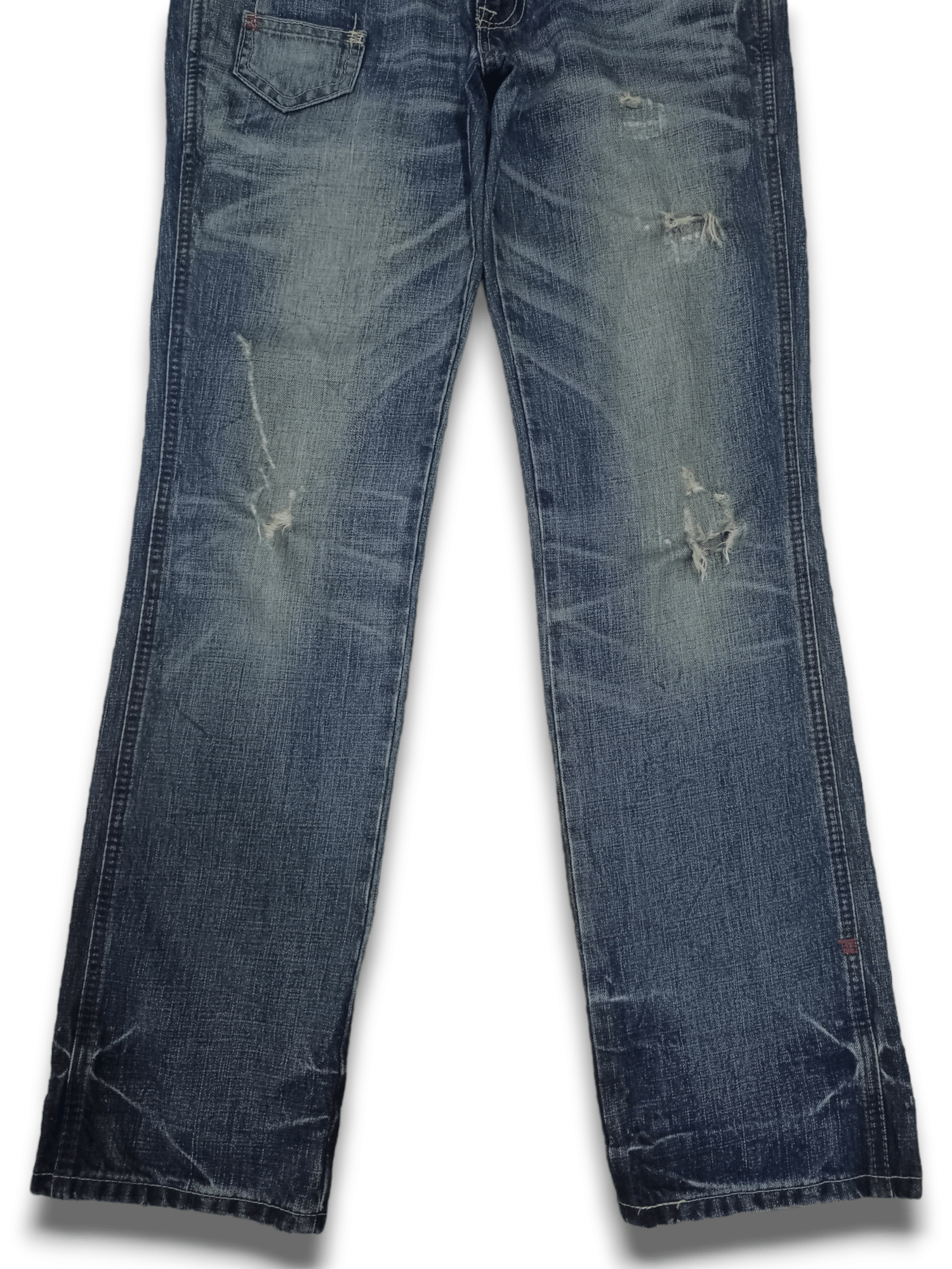 Levi's × Levi's Vintage Clothing Vintage Levis Avant Garde Style Ripped Loose Jeans 31x31 Size US 31 - 6 Thumbnail