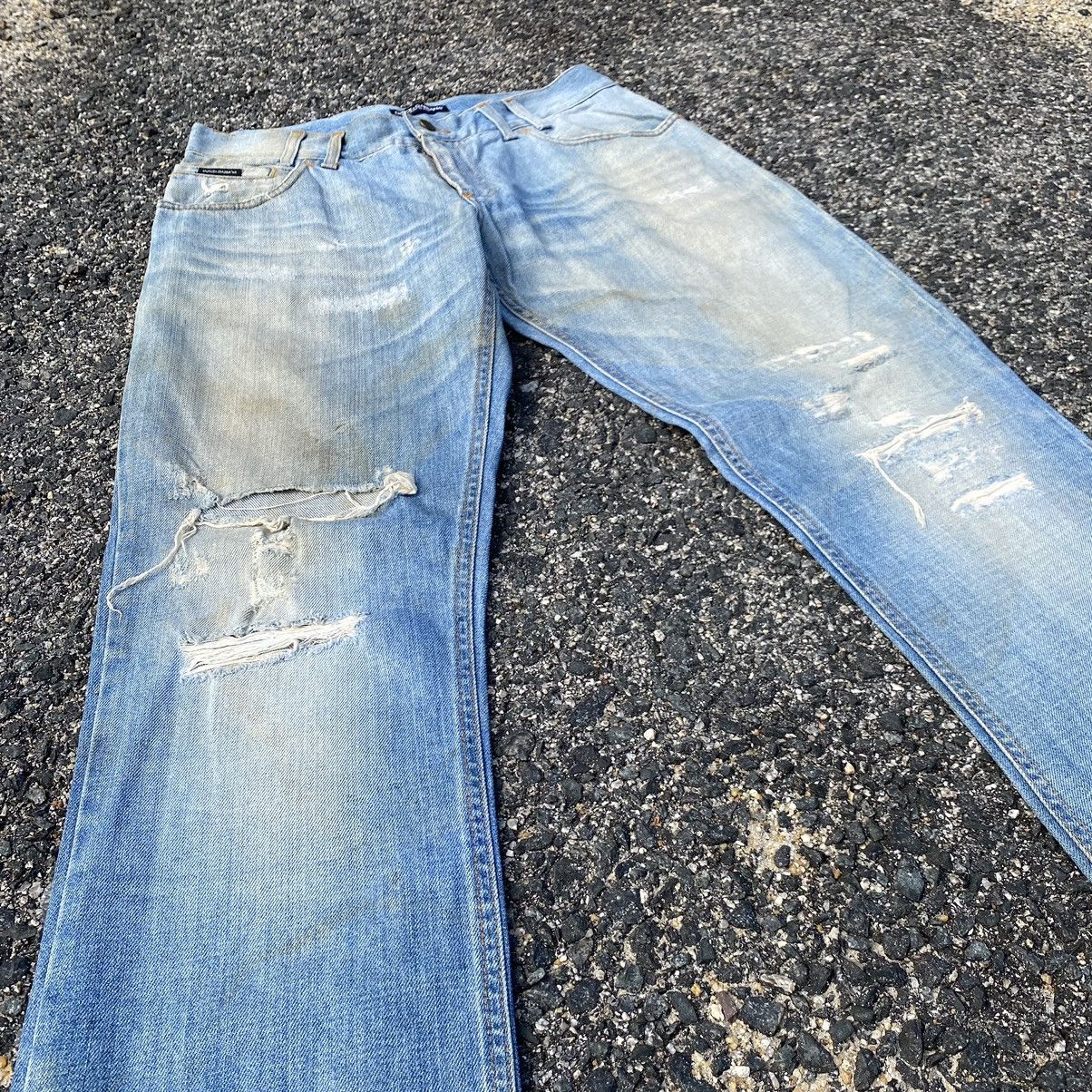 Dolce & Gabbana Vintage Dolce & Gabbana Distressed Denim Jeans Size US 33 - 6 Thumbnail