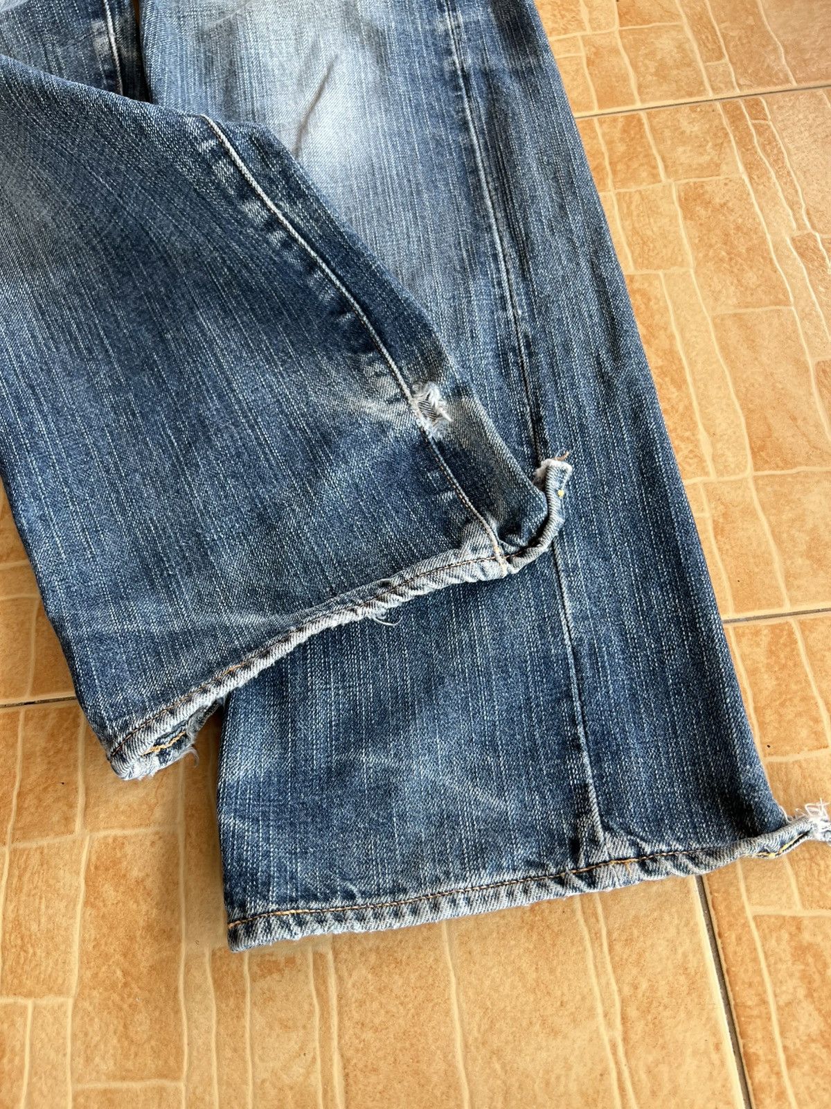 Evisu Vintage Evisu X McDonald Selvedge Distressed Jean Very Rare Size US 29 - 5 Thumbnail