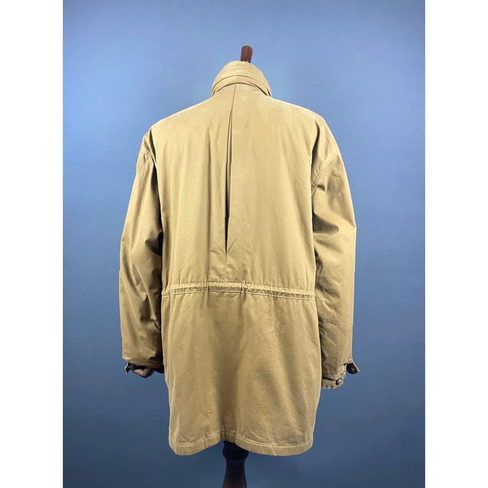 Lacoste Lacoste Jacket Mens Regular Size 6 Beige Cotton Full Zip Mid-Length Winter Warm Long Sleeve Sports Outdoor Regular Mens Beige Lacoste Jacket Size US S / EU 44-46 / 1 - 2 Thumbnail