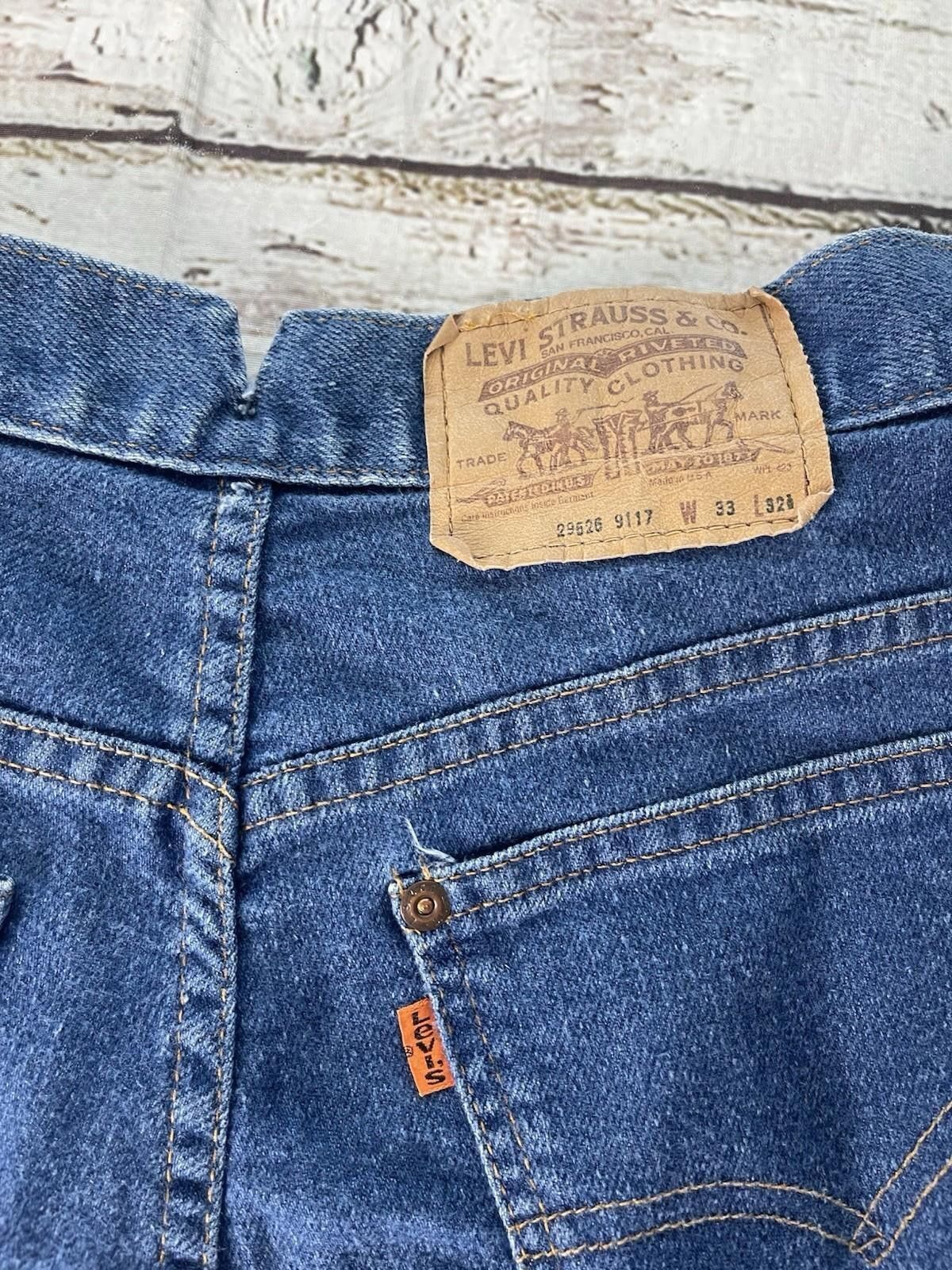 Levi's Vintage 80s Levi’s 517 Orange Tab Custom Cut Off 26 Shorts Size US 26 / EU 42 - 6 Thumbnail