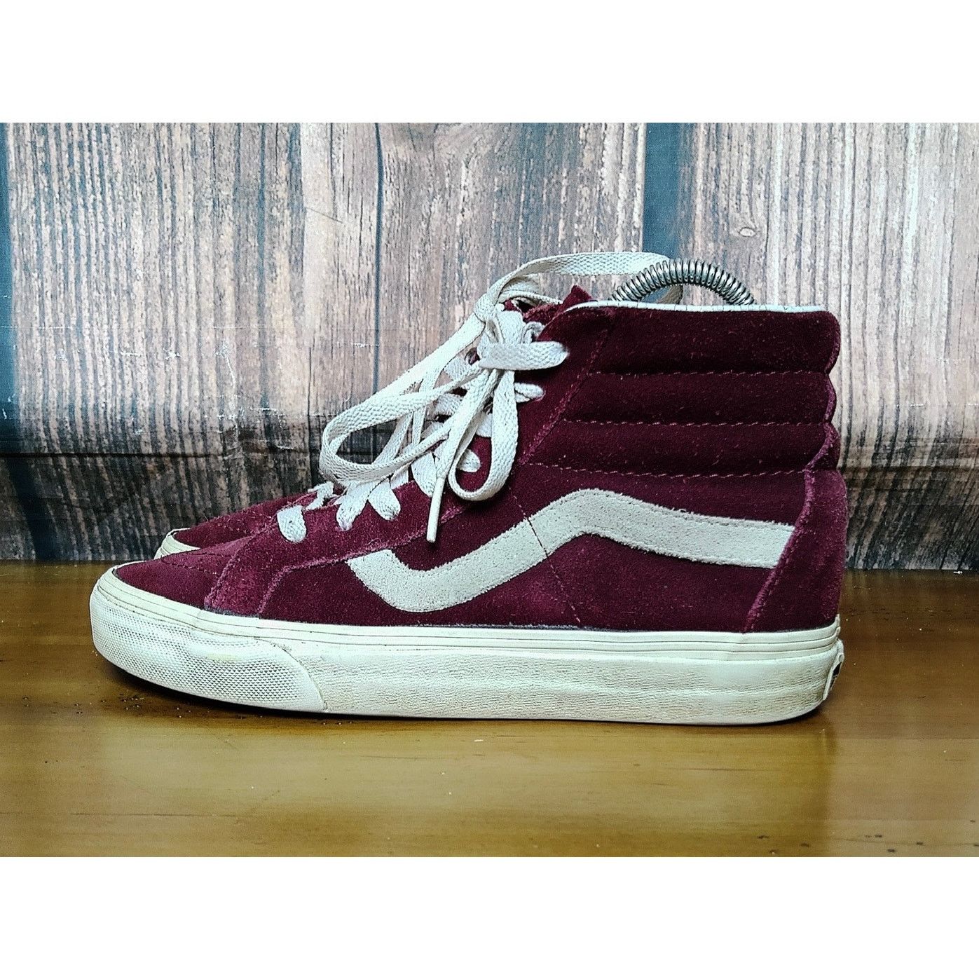 Vans Vans Sk8-Hi High Top Sneakers Burgundy Maroon M5/W6.5 Size US 5 / EU 37 - 2 Thumbnail