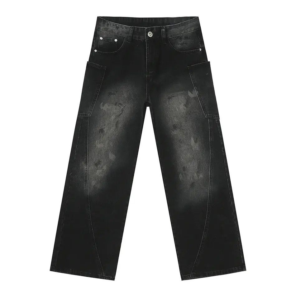 Japanese Brand Retro loose high street patchwork jeans Size US 30 / EU 46 - 6 Thumbnail
