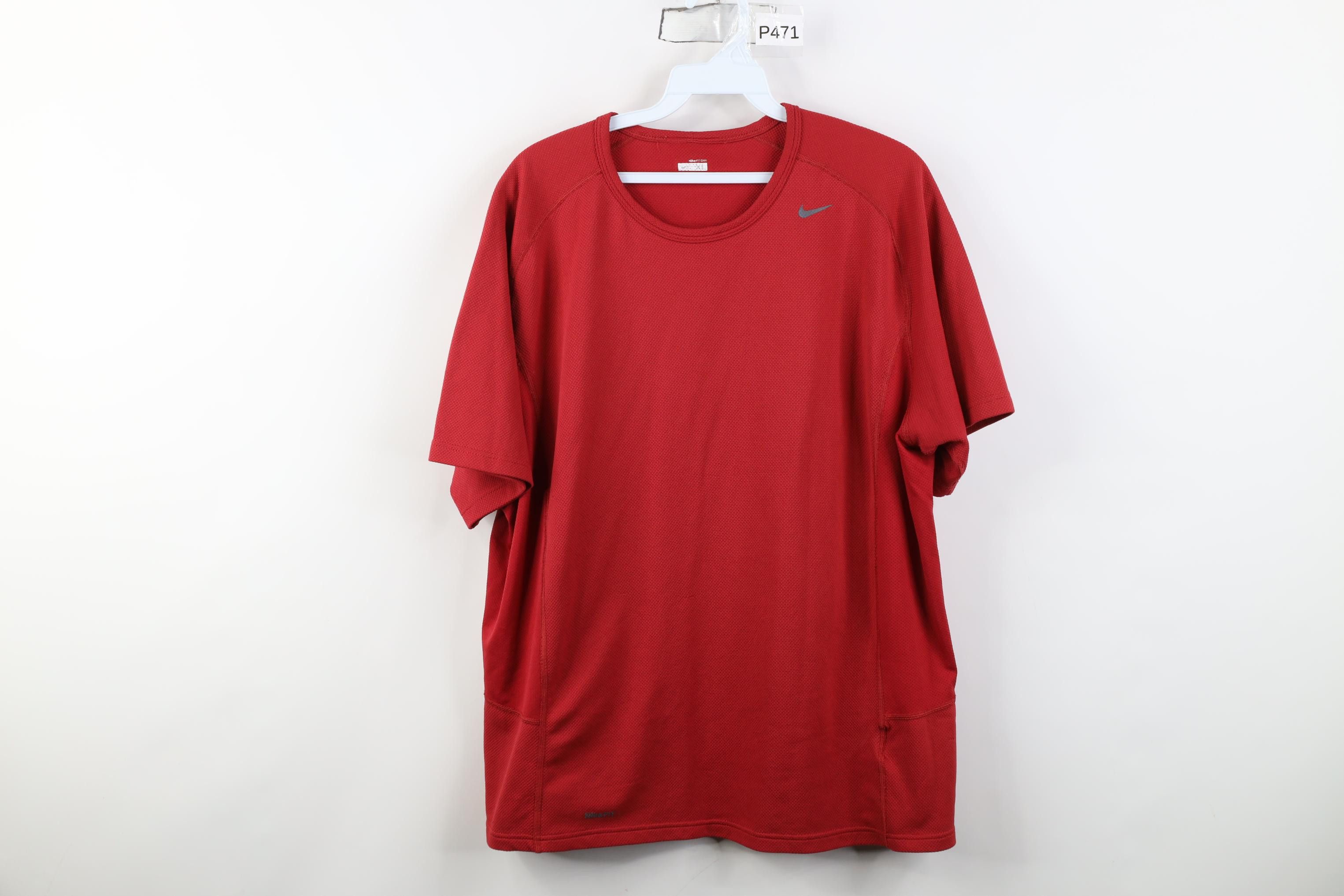 Nike Vintage Y2K Nike Swoosh Thermal Knit Short Sleeve T-Shirt Size US XL / EU 56 / 4 - 1 Thumbnail