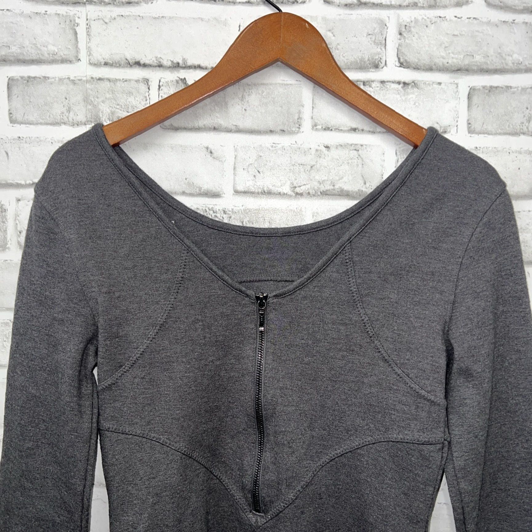 Athleta ATHLETA Gray Cotton Blend Stretchy Dress Womens Size S Size S / US 4 / IT 40 - 4 Thumbnail
