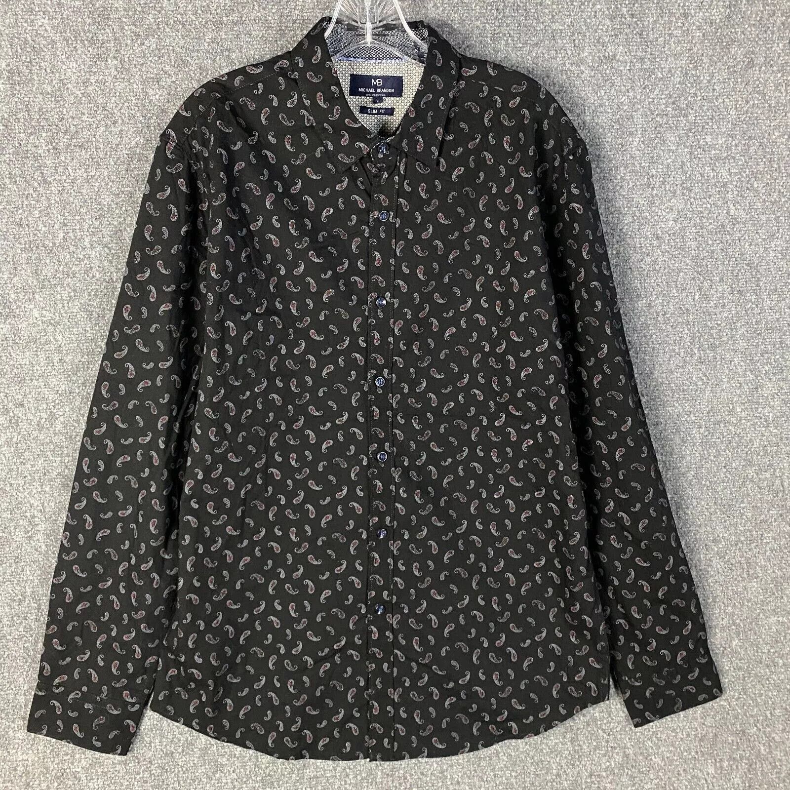 Other Michael Brandon Button Up Shirt Men's Slim Fit Paisley L Size US L / EU 52-54 / 3 - 1 Thumbnail