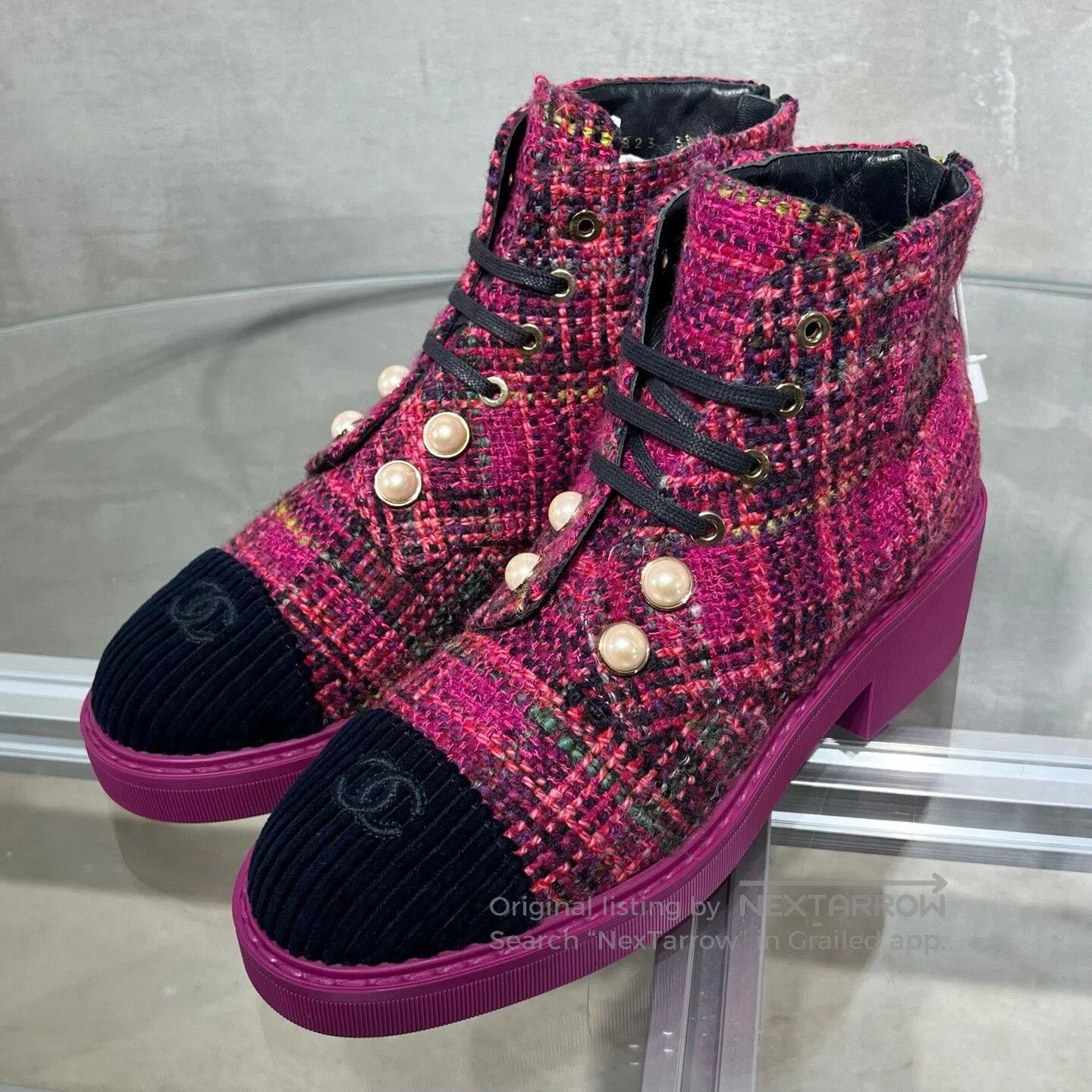 Chanel Chanel Ruffled short boots, rose red Size US 7.5 / IT 37.5 - 1 Thumbnail