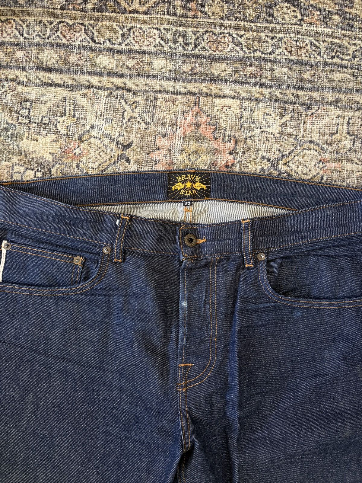 Brave Star Selvage Brave Star Selvage Raw Selvedge Jeans — Indigo / W35 x L36 Size US 35 - 2 Thumbnail
