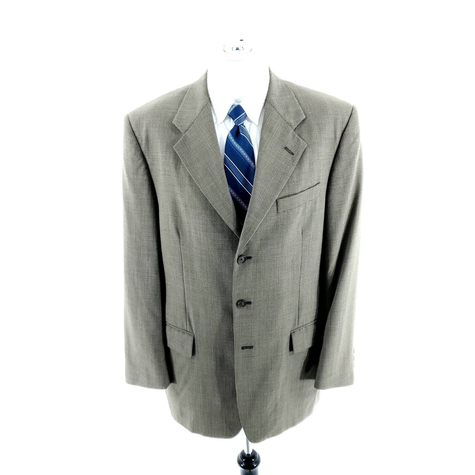 Givenchy Givenchy Monsieur Wool 3 Button Sport Coat 40R Green Tan Che Size 40R - 3 Thumbnail