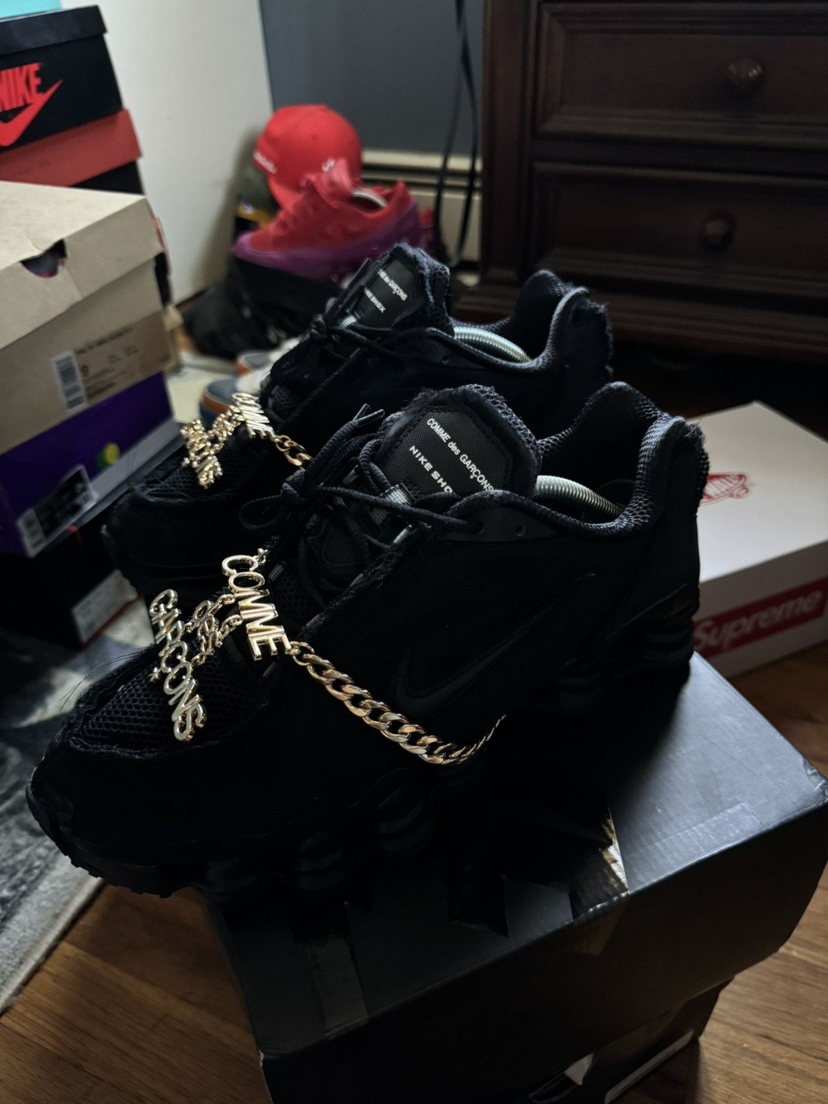 Comme des Garcons × Nike Nike Shox TL Comme des Garcons Black Size US 9 / EU 42 - 3 Thumbnail