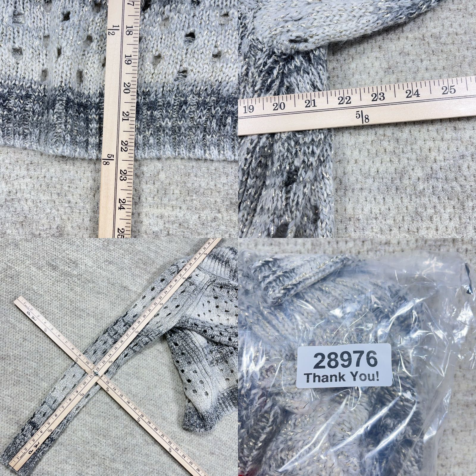 American Eagle Outfitters VINTAGE American Eagle Outfitters Sweater Women M Gray Open Front Chunky Knit Cardigan Size M / US 6-8 / IT 42-44 - 8 Thumbnail