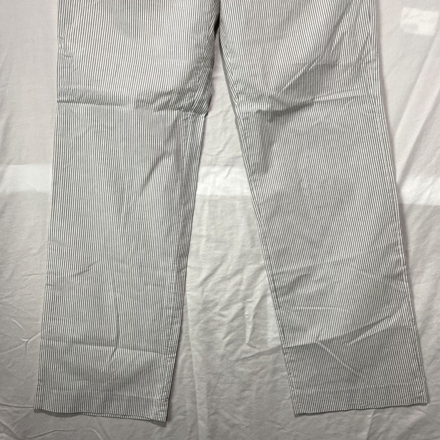 Theory Theory Dress Pants Womens 0 Straight Striped White Wool Crepe Flat Front Zip Button Pockets 32in Inseam USA Y2K Casual Dress Pants Womens Size 25" / US 0 / IT 36 - 3 Thumbnail