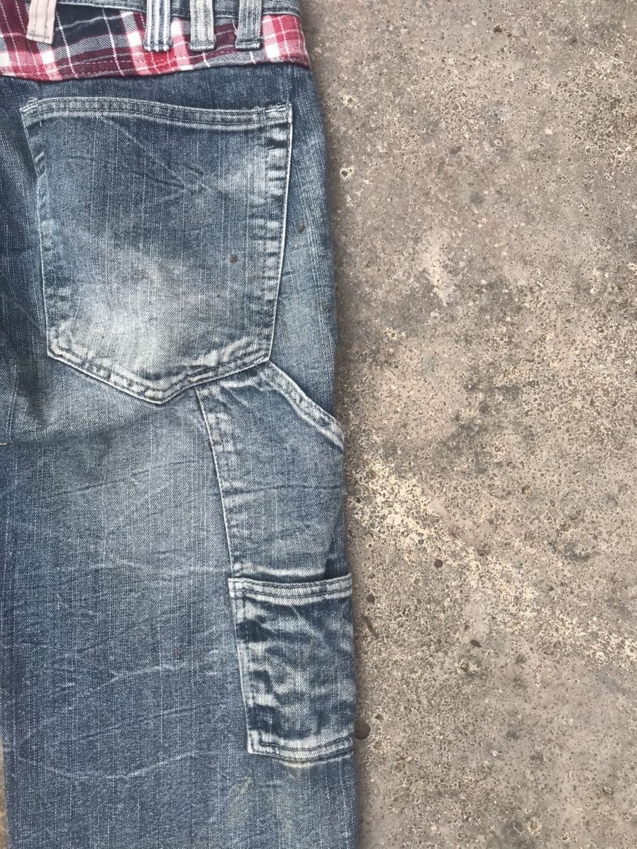 Japanese Brand Wild Life Skull Double Waist Carpenter Cropped Jeans Size US 34 / EU 50 - 13 Thumbnail
