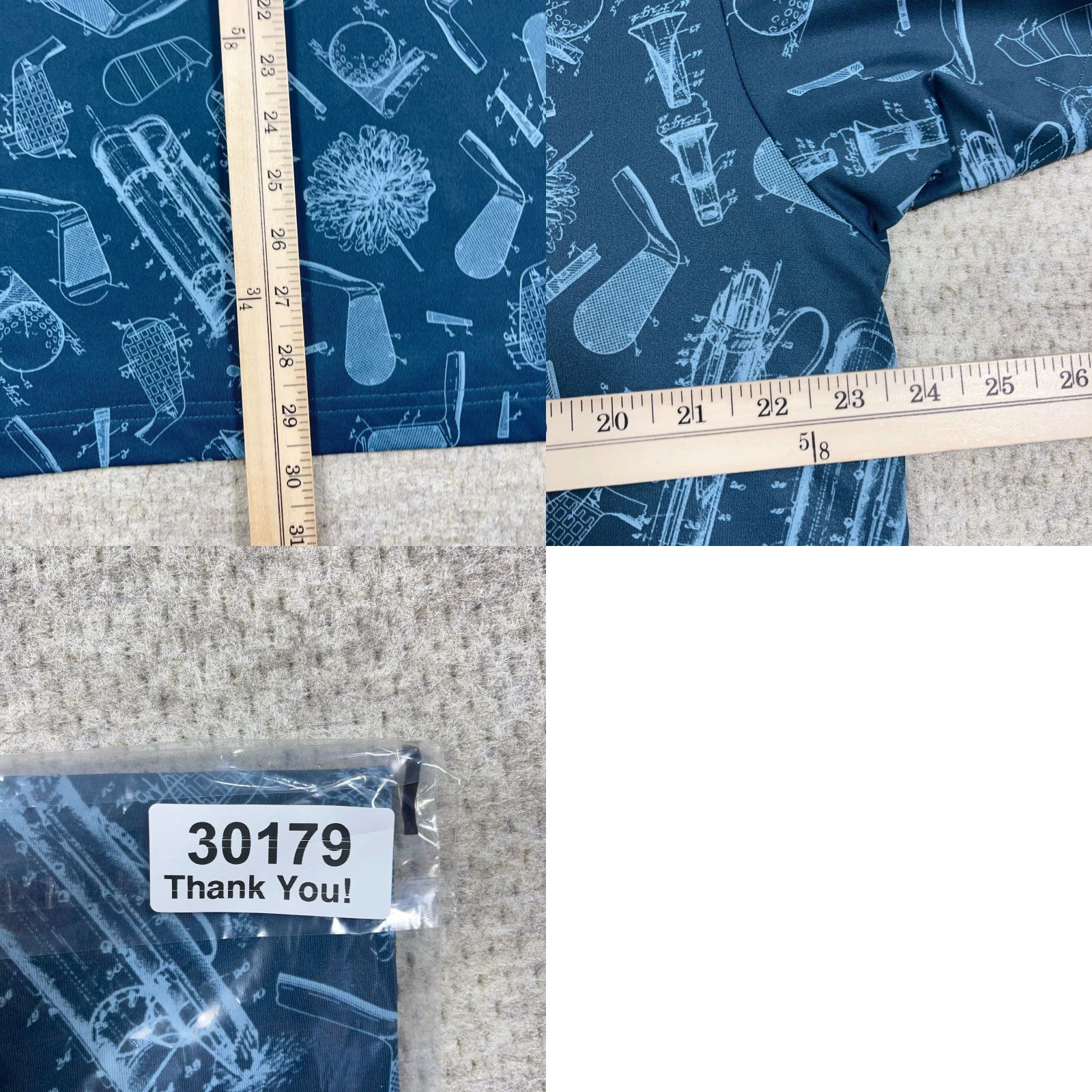 Vintage William Murray Polo Shirt Men XL Blue Performance Its In The Bag Club Print AOP Polo Shirt Mens XL Blue Performance Its In The Bag Club Print AOP Size US XL / EU 56 / 4 - 8 Thumbnail