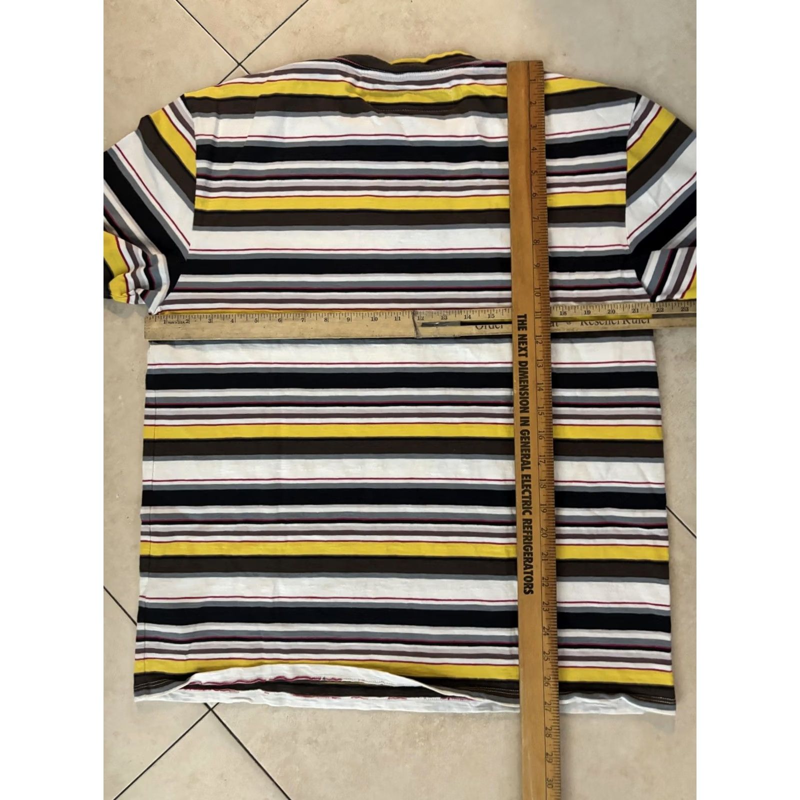 Guess GUESS Originals Shirt Mens Medium Multicolor Striped Embroidered Los Angeles Tee Size US M / EU 48-50 / 2 - 5 Thumbnail